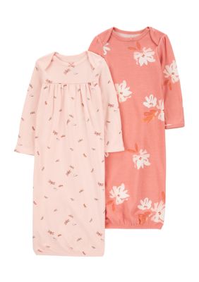 Pre-owned Gymboree Girls Pink | White | Checks 1-piece footed Pajamas size:  3-6 Months