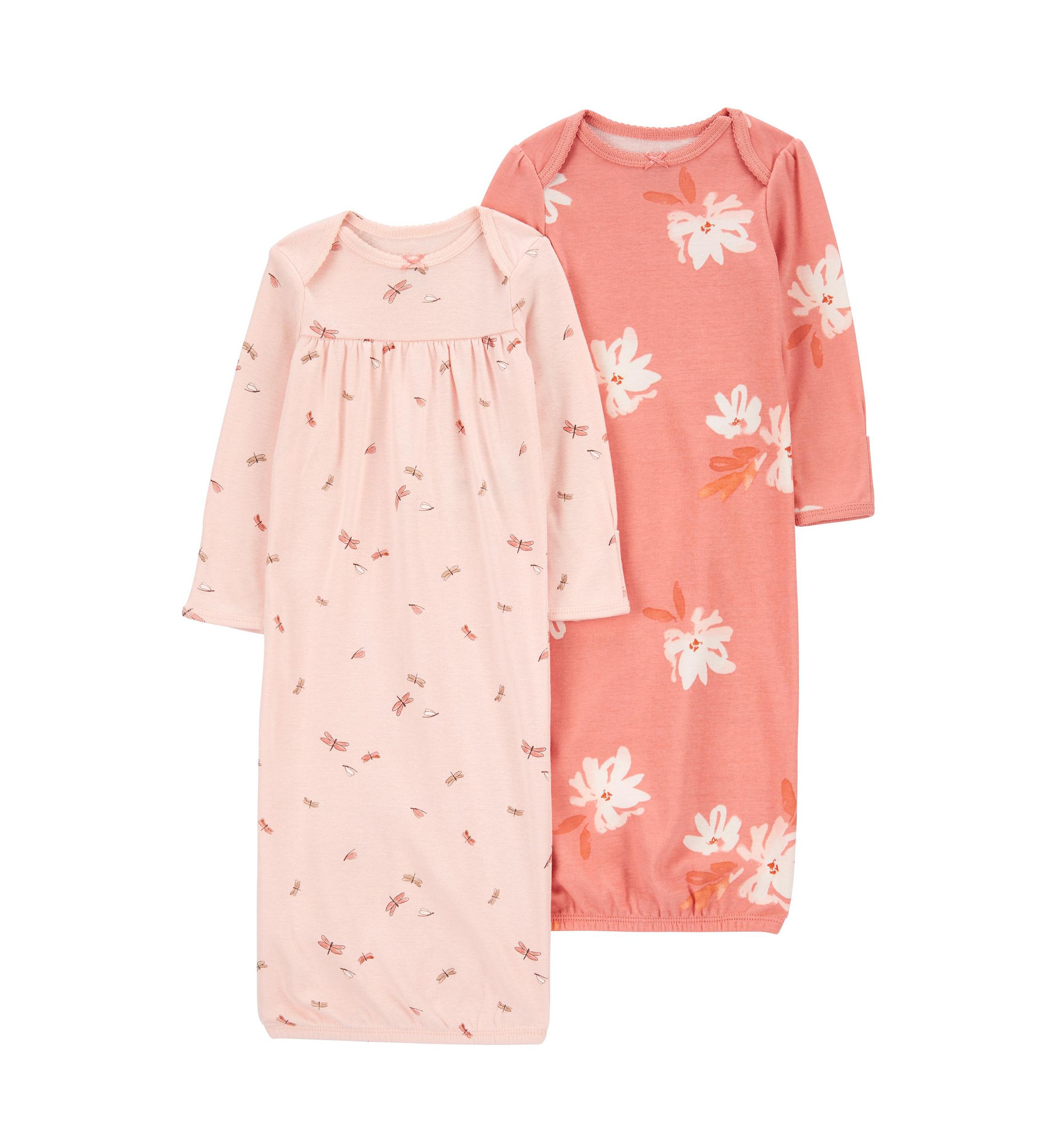 Baby Girls 2 Pack Gowns