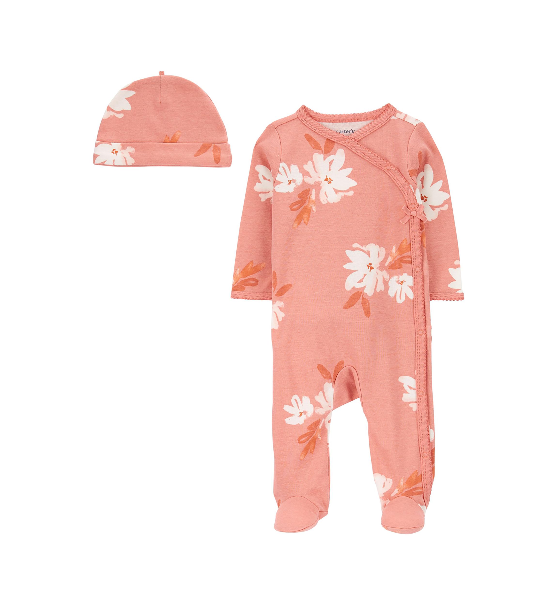 Baby Girls 2 Piece Snap Sleep & Play Set 