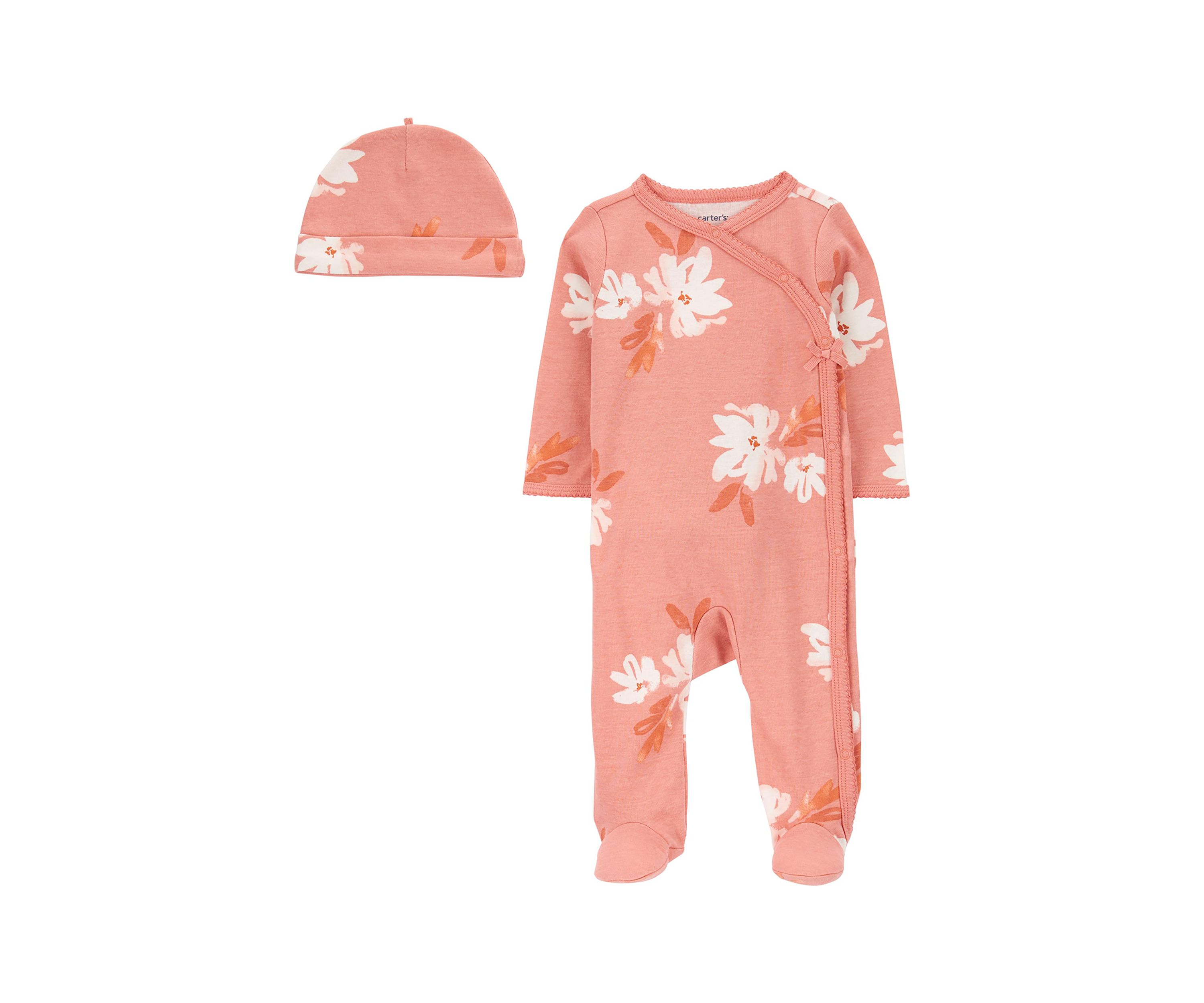 Baby Girls 2 Piece Snap Sleep & Play Set 