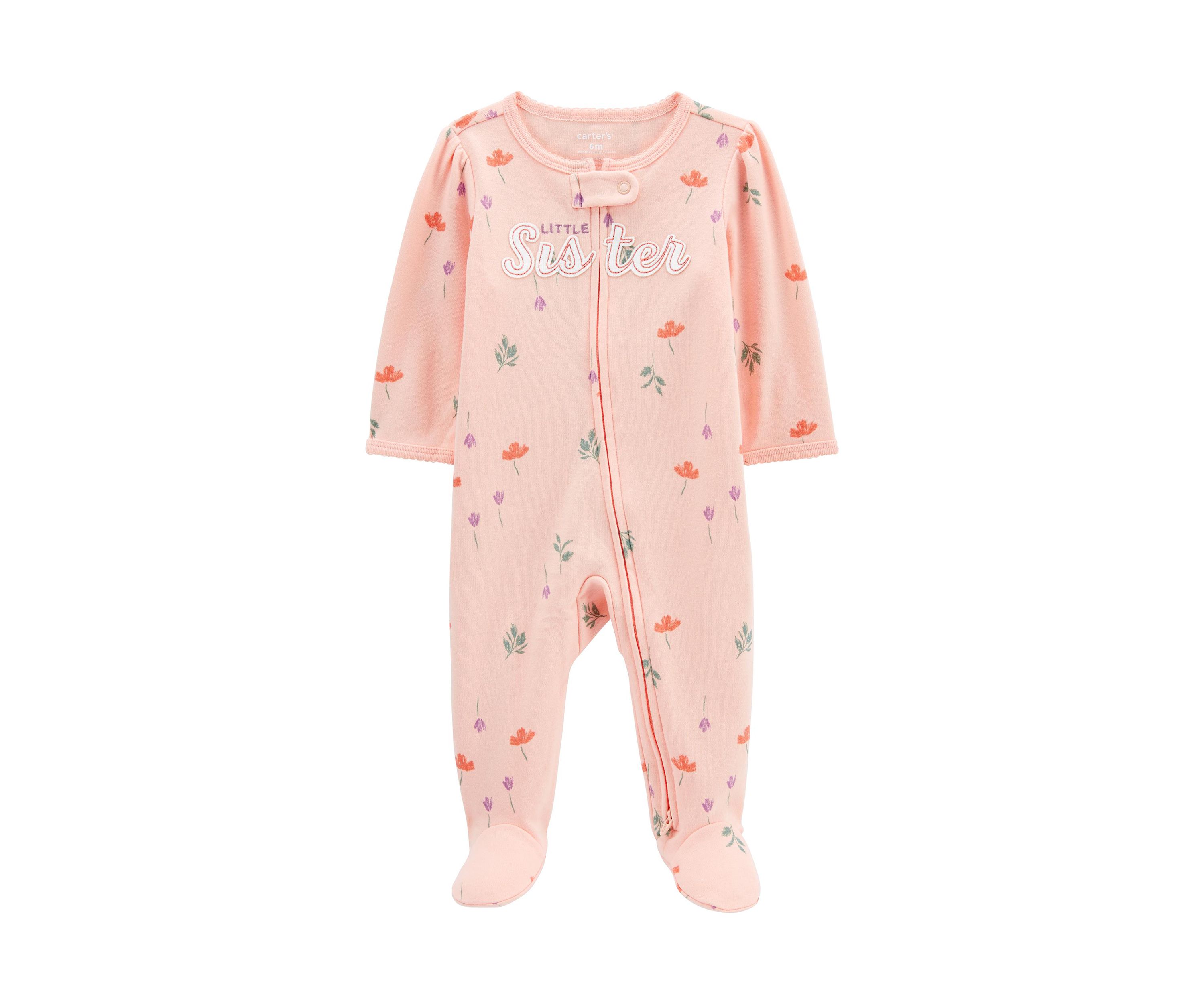 Baby Girls Little Sister Footie Pajamas