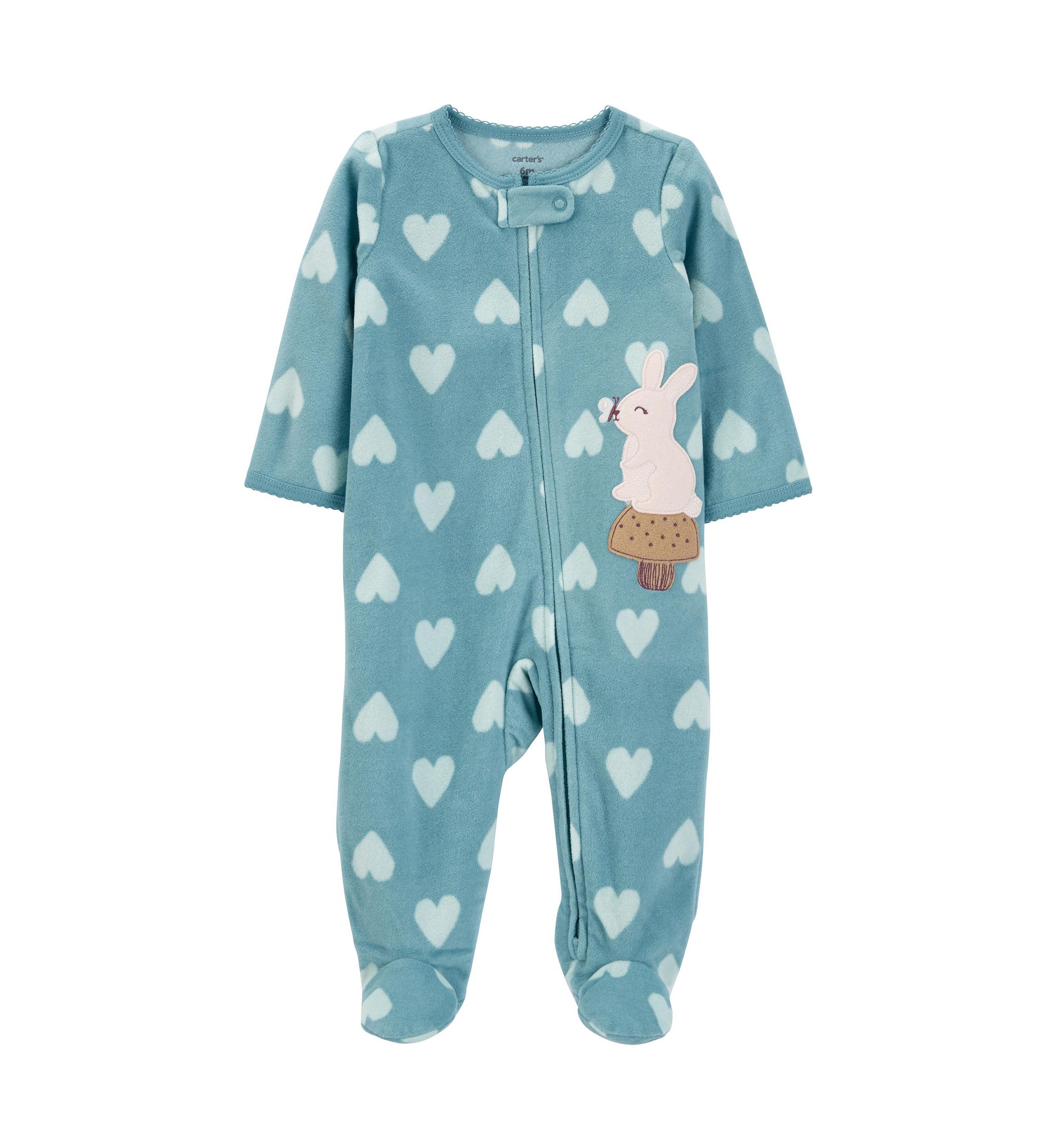 Baby Girls Printed Footie Pajamas