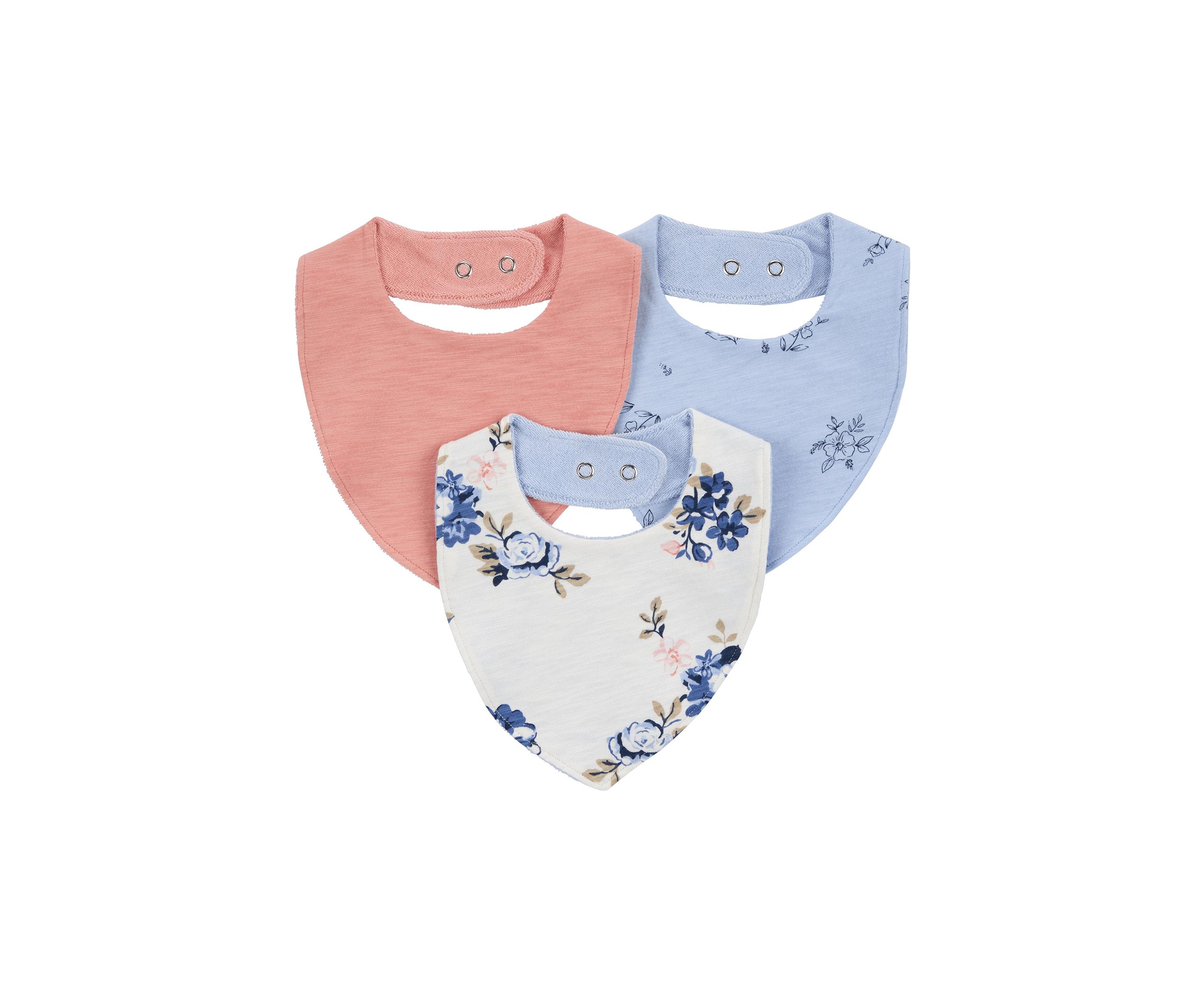 Baby Girls Set of 3 Bibs
