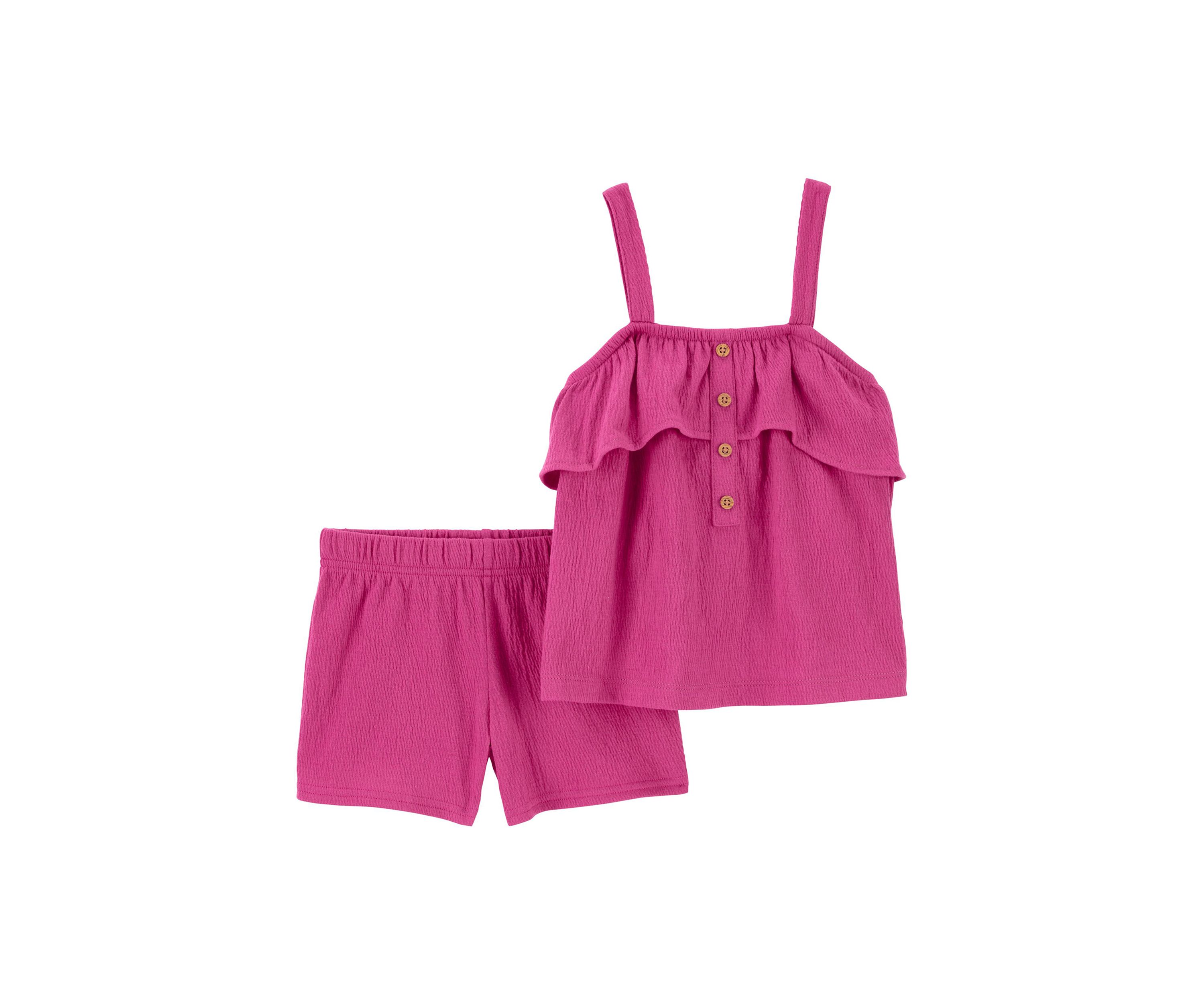 Baby Girls Sleeveless Gauze Shorts Set 
