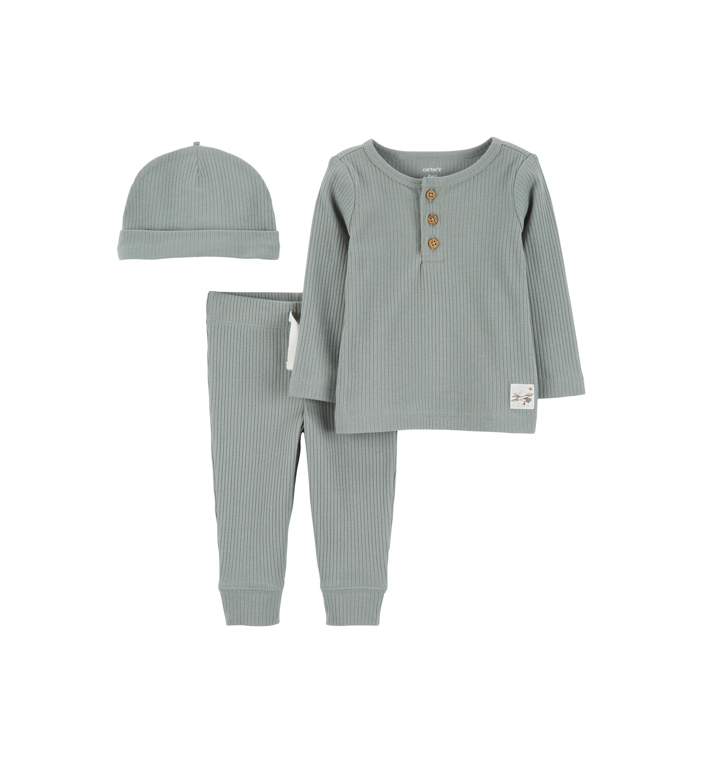 Baby Boys Ribbed Pajama Set 