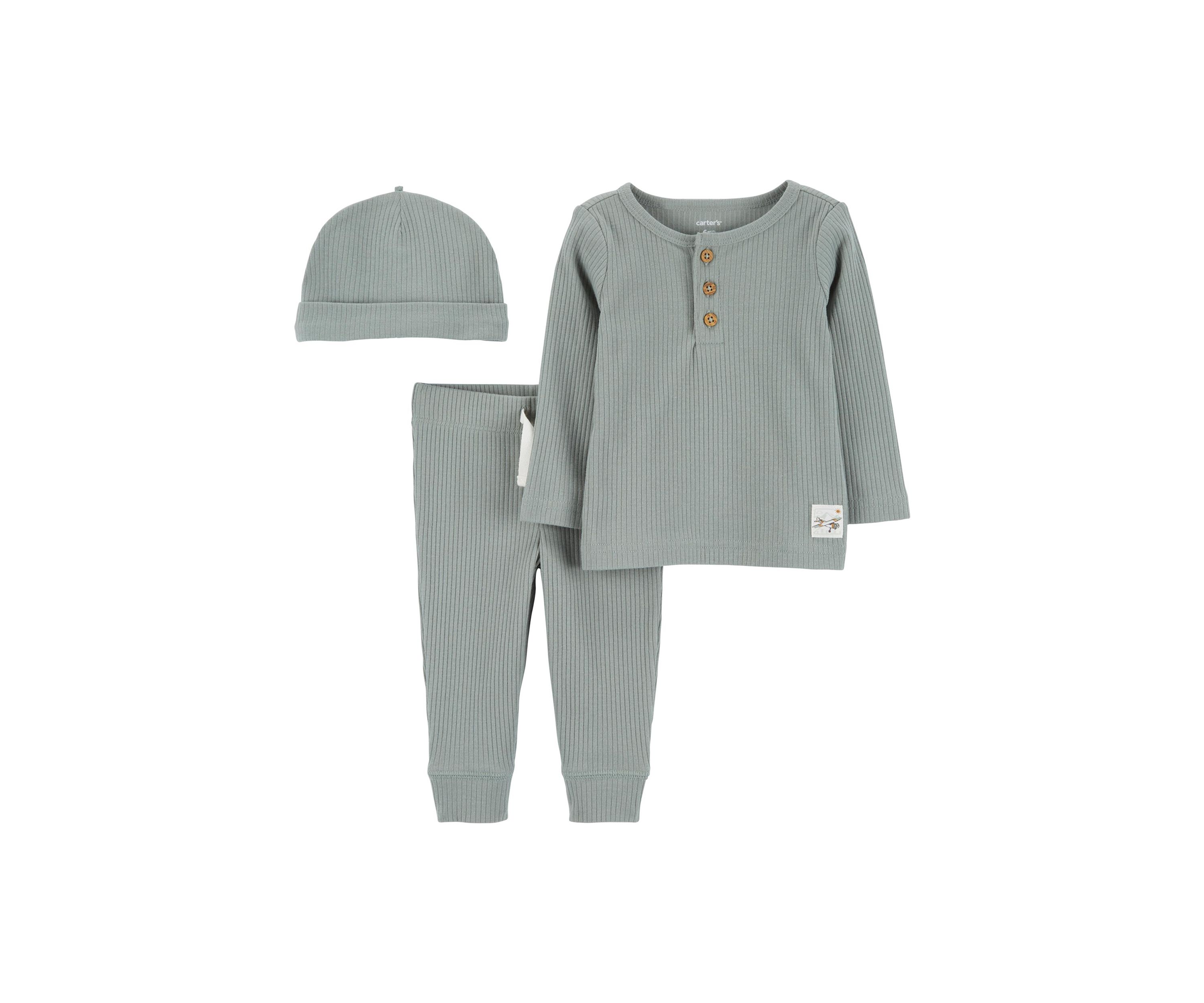 Baby Boys Ribbed Pajama Set 