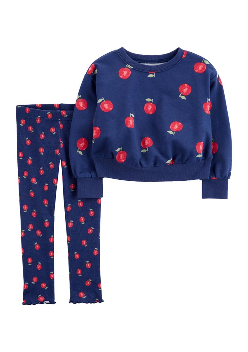 Baby Girls Printed Sweatshirt and Leggings Set