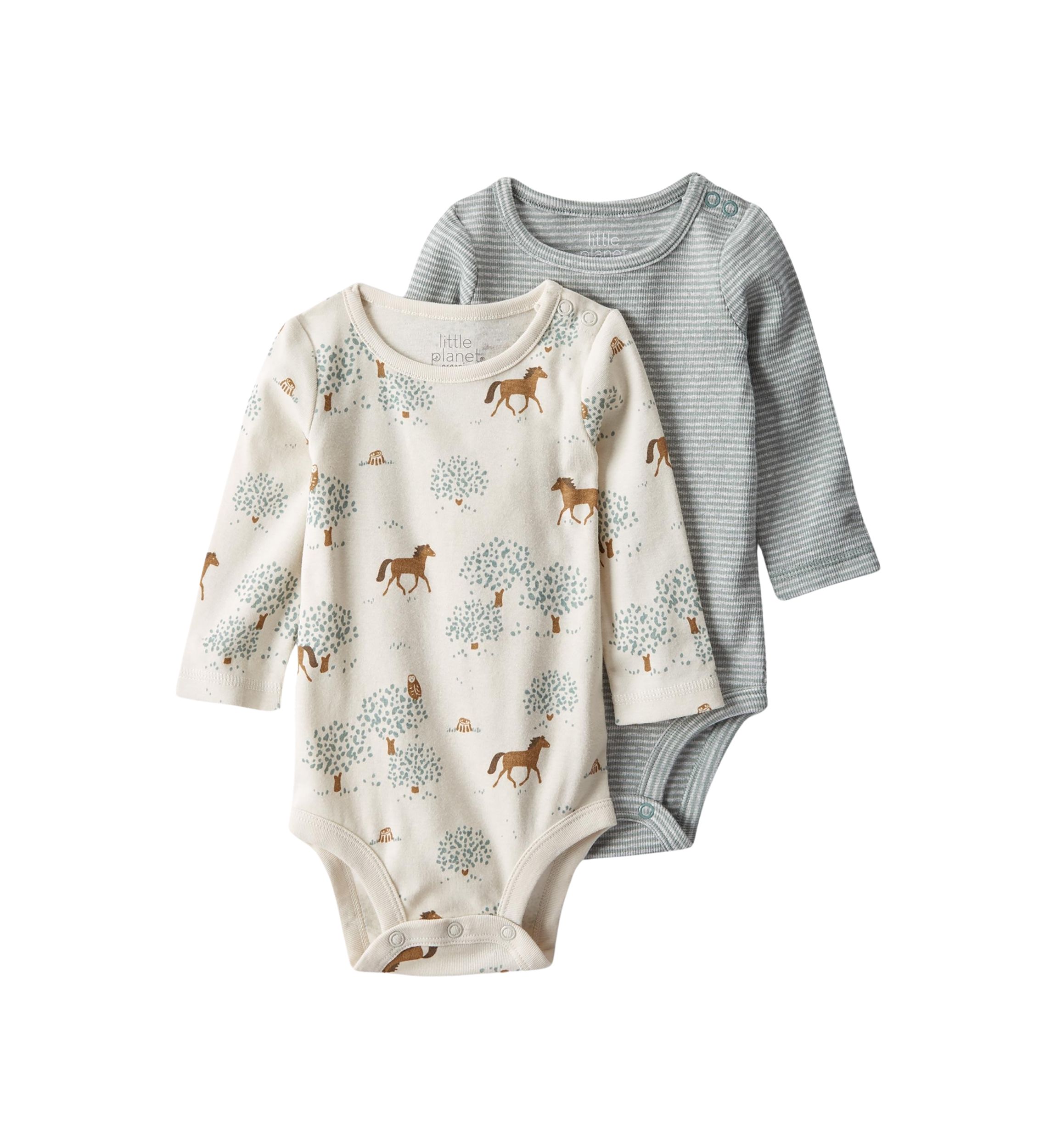 Baby Boys Printed Bodysuits - 2 Pack