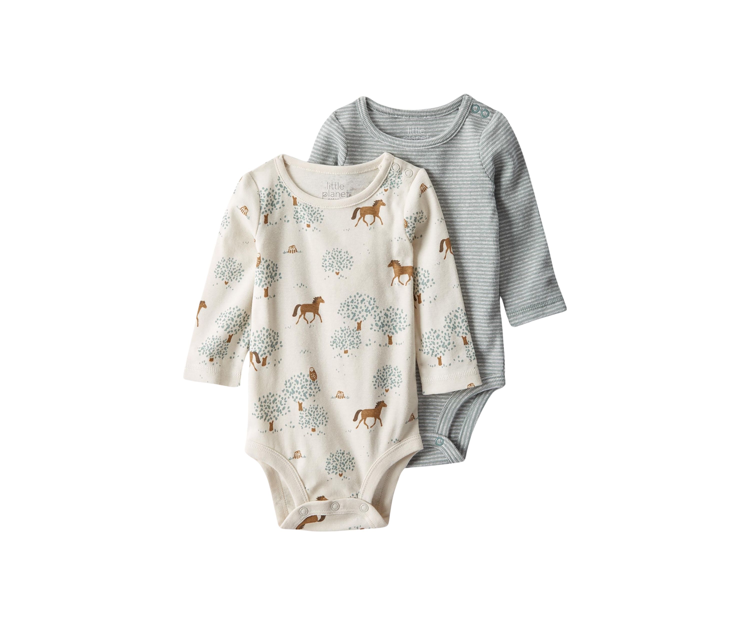 Baby Boys Printed Bodysuits - 2 Pack