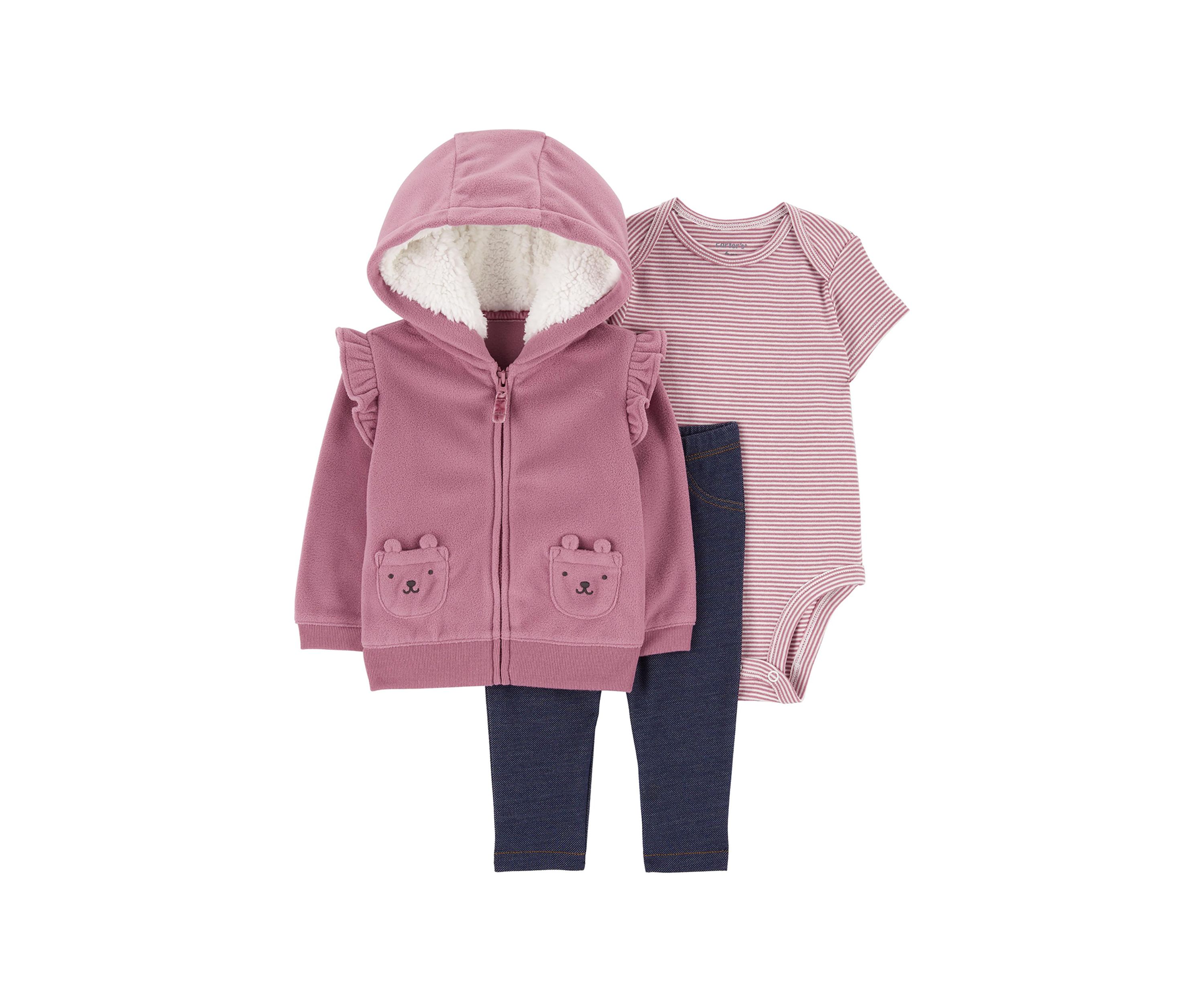 Baby Girls 3 Piece Hoodie Set