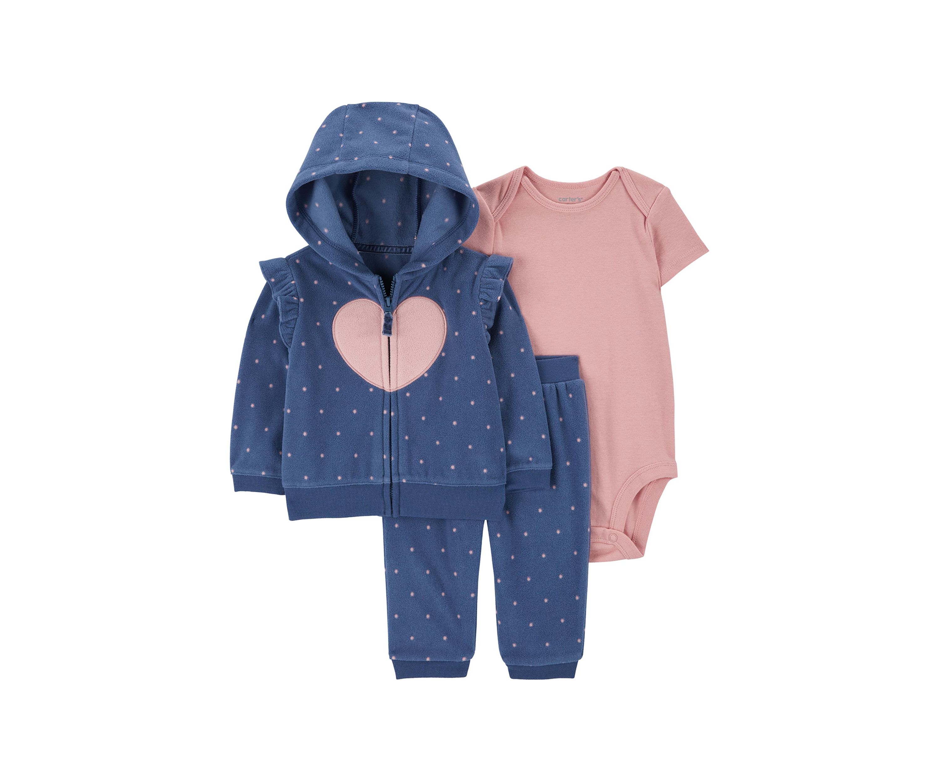 Baby Girls 3 Piece Printed Jacket Set