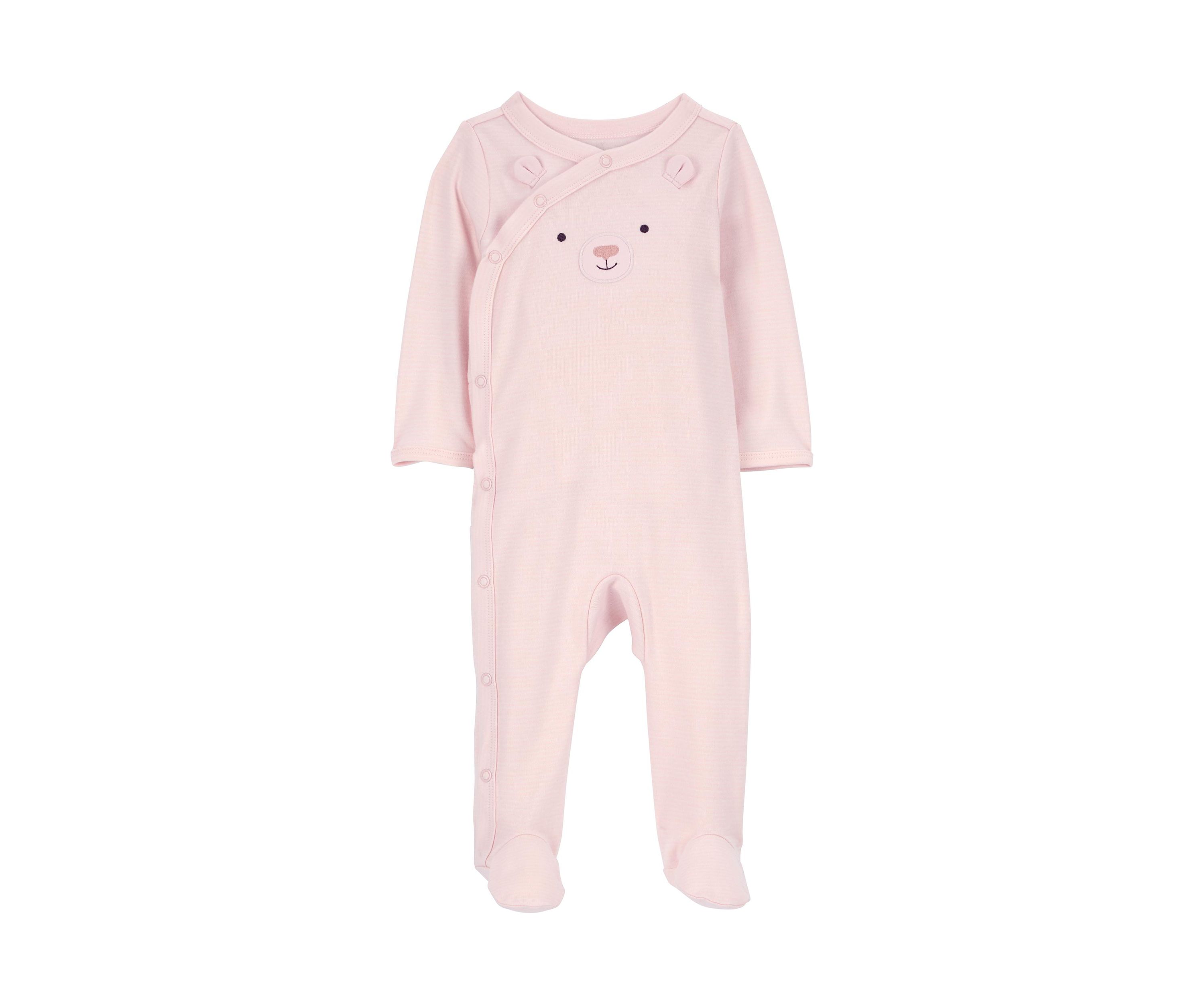 Baby Girls Interlock Snap Footie Pajamas