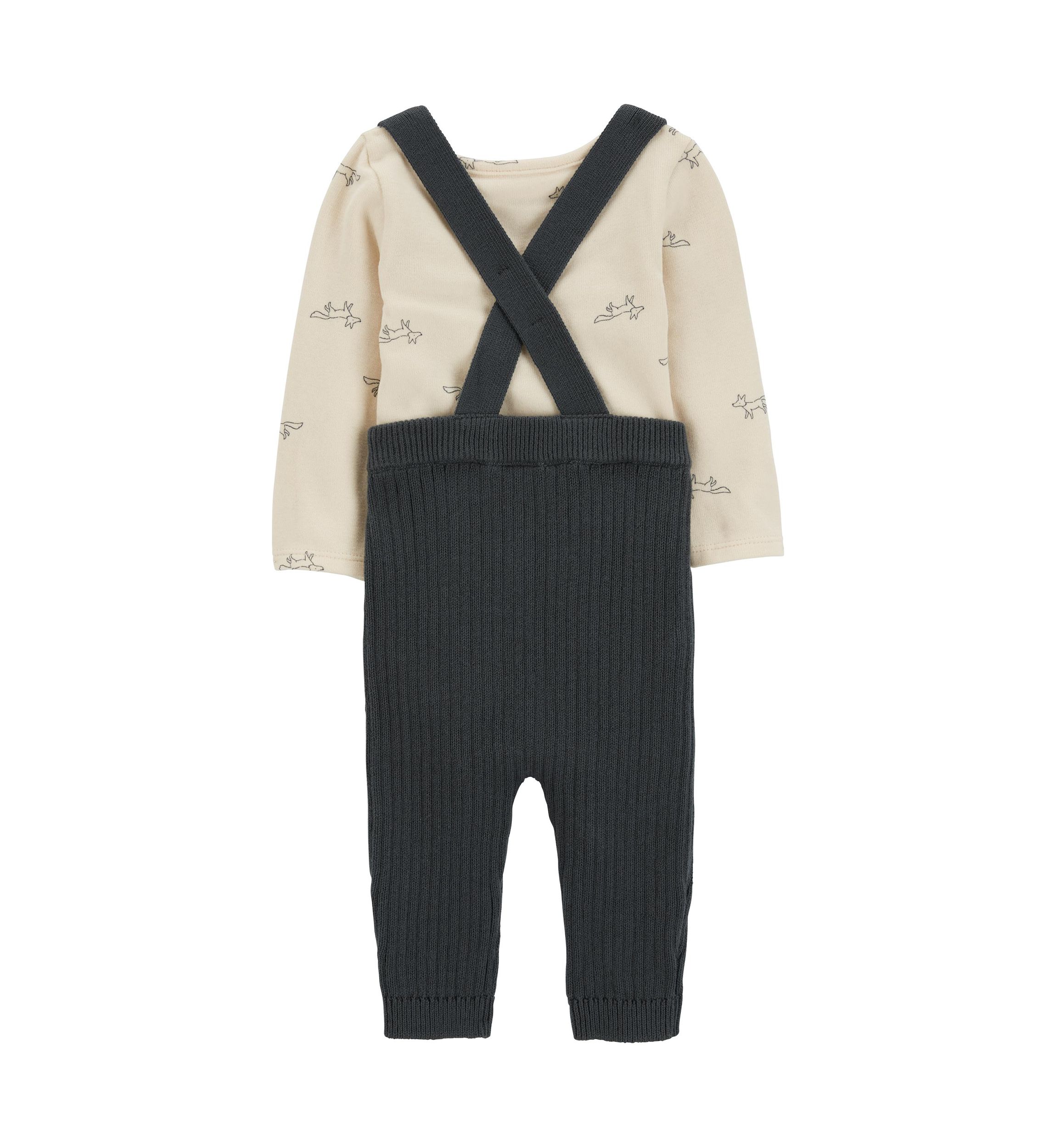 Baby Boys Printed Bodysuit and Coveralls Set