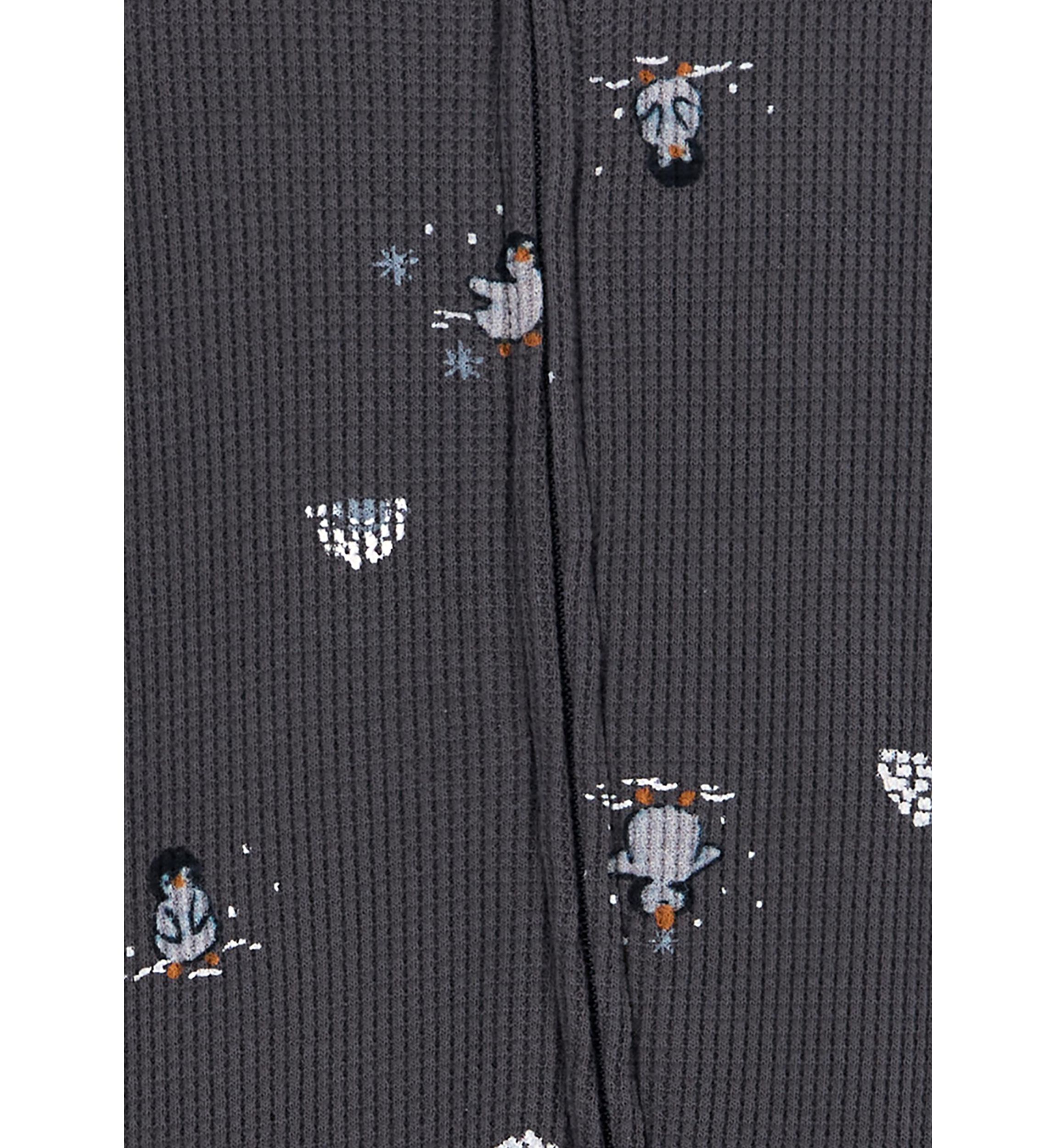 Baby Girls Textured Printed Footie Pajamas