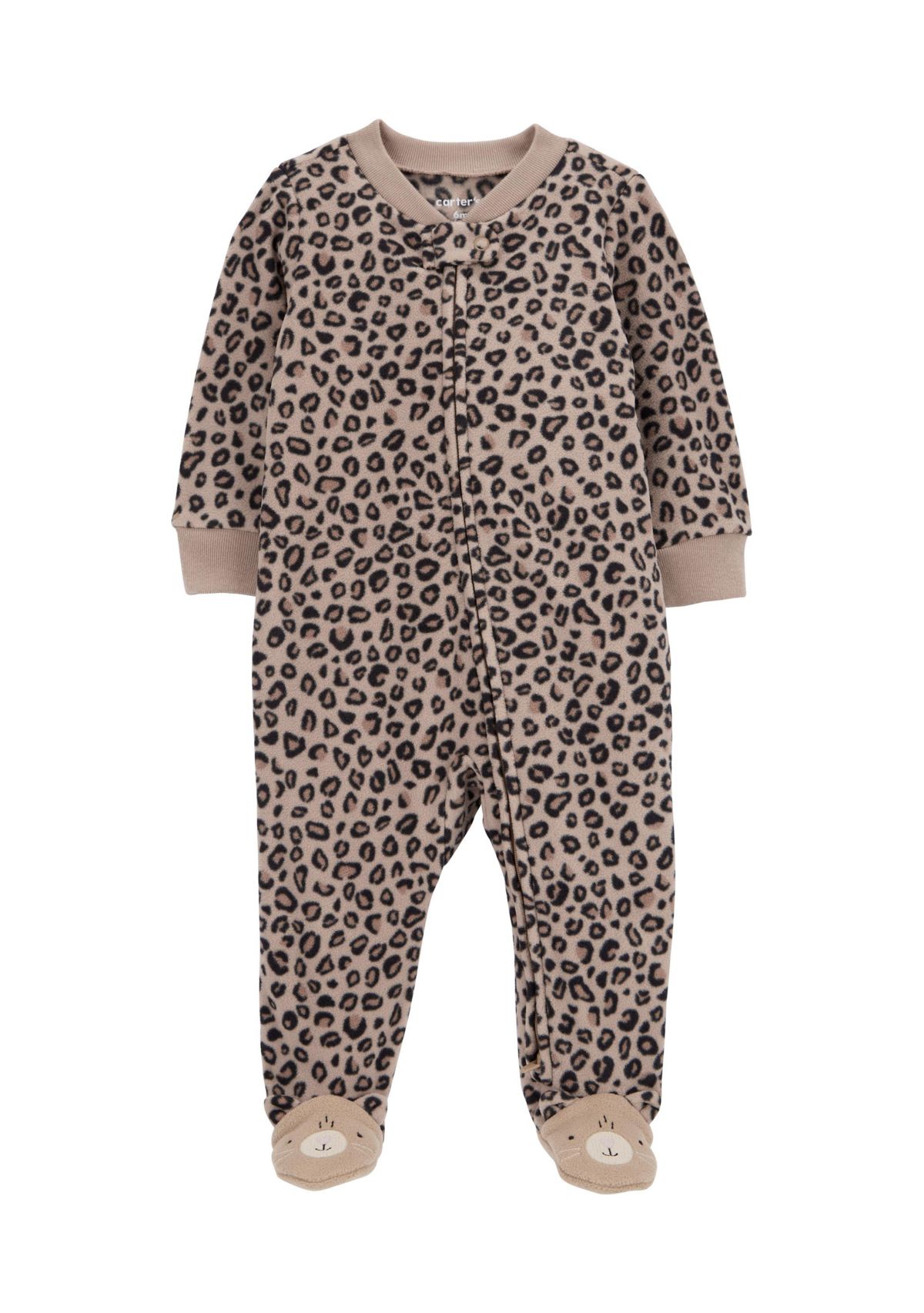 Baby Girls Microfleece Printed Footie Pajamas