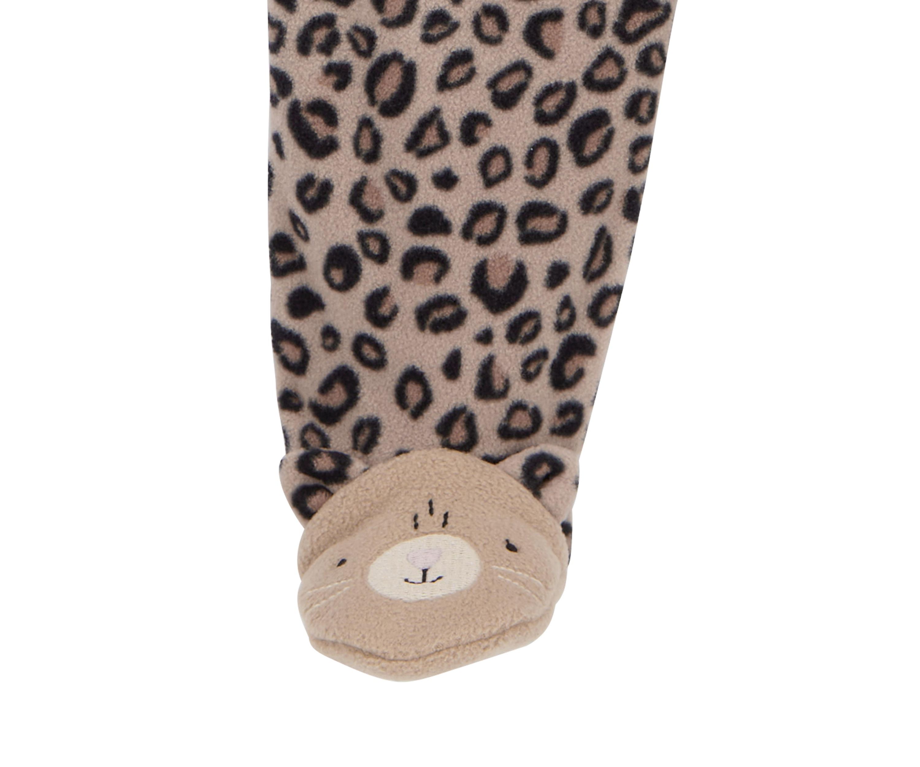 Baby Girls Microfleece Printed Footie Pajamas
