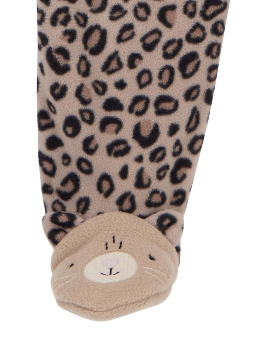 Baby Girls Microfleece Printed Footie Pajamas