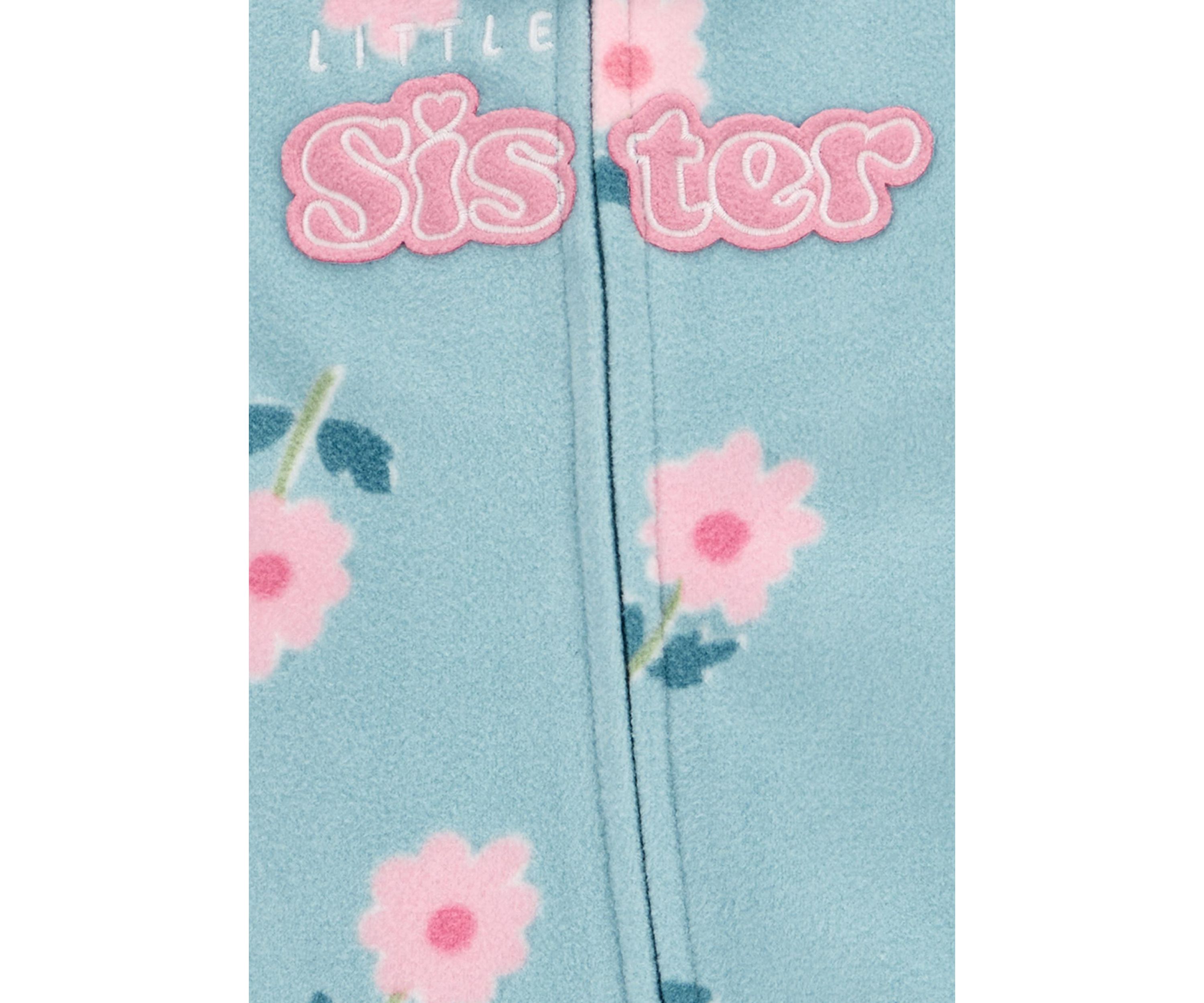 Baby Girls Microfleece Printed Footie Pajamas