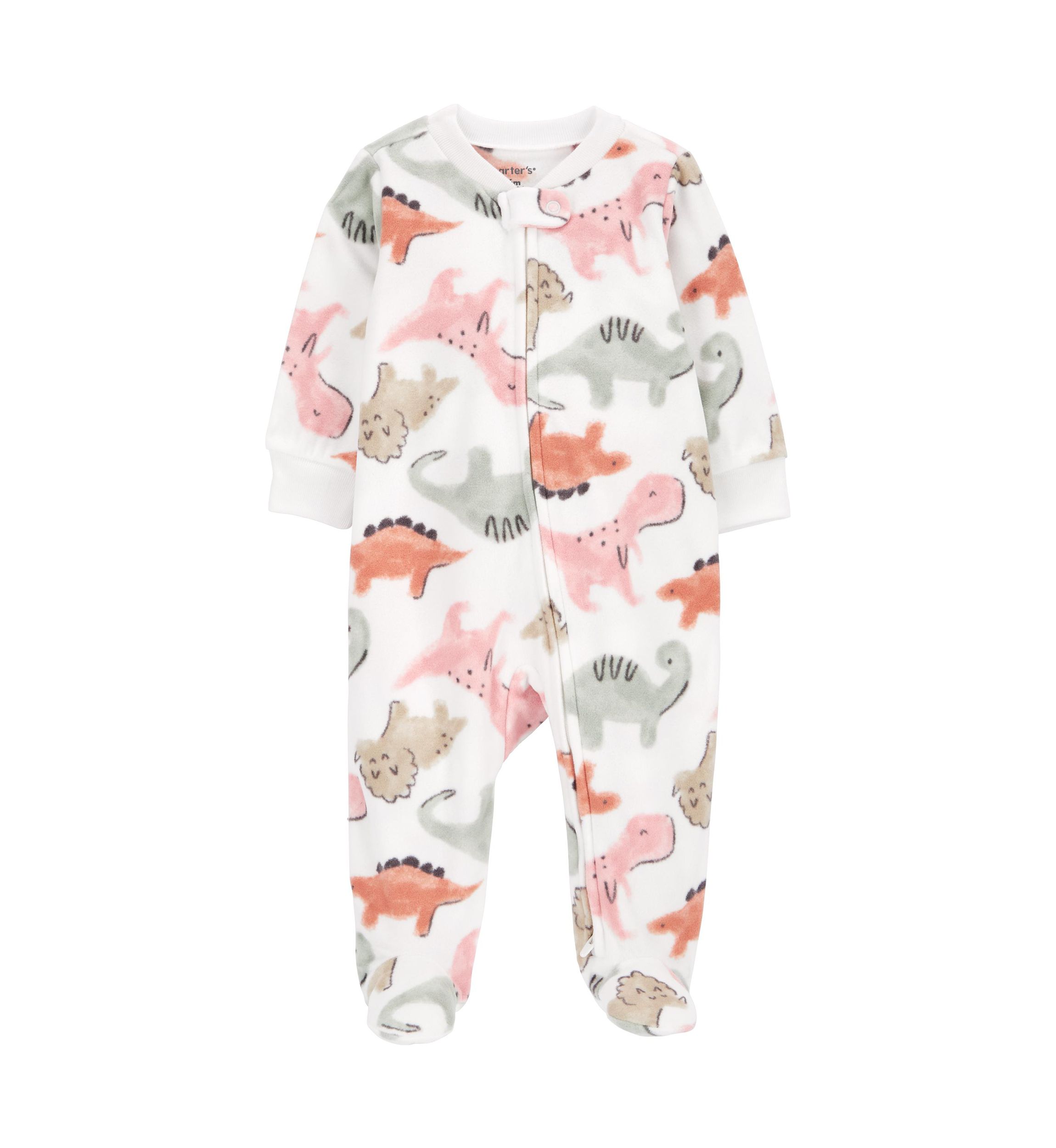Baby Girls Microfleece Printed Footie Pajamas