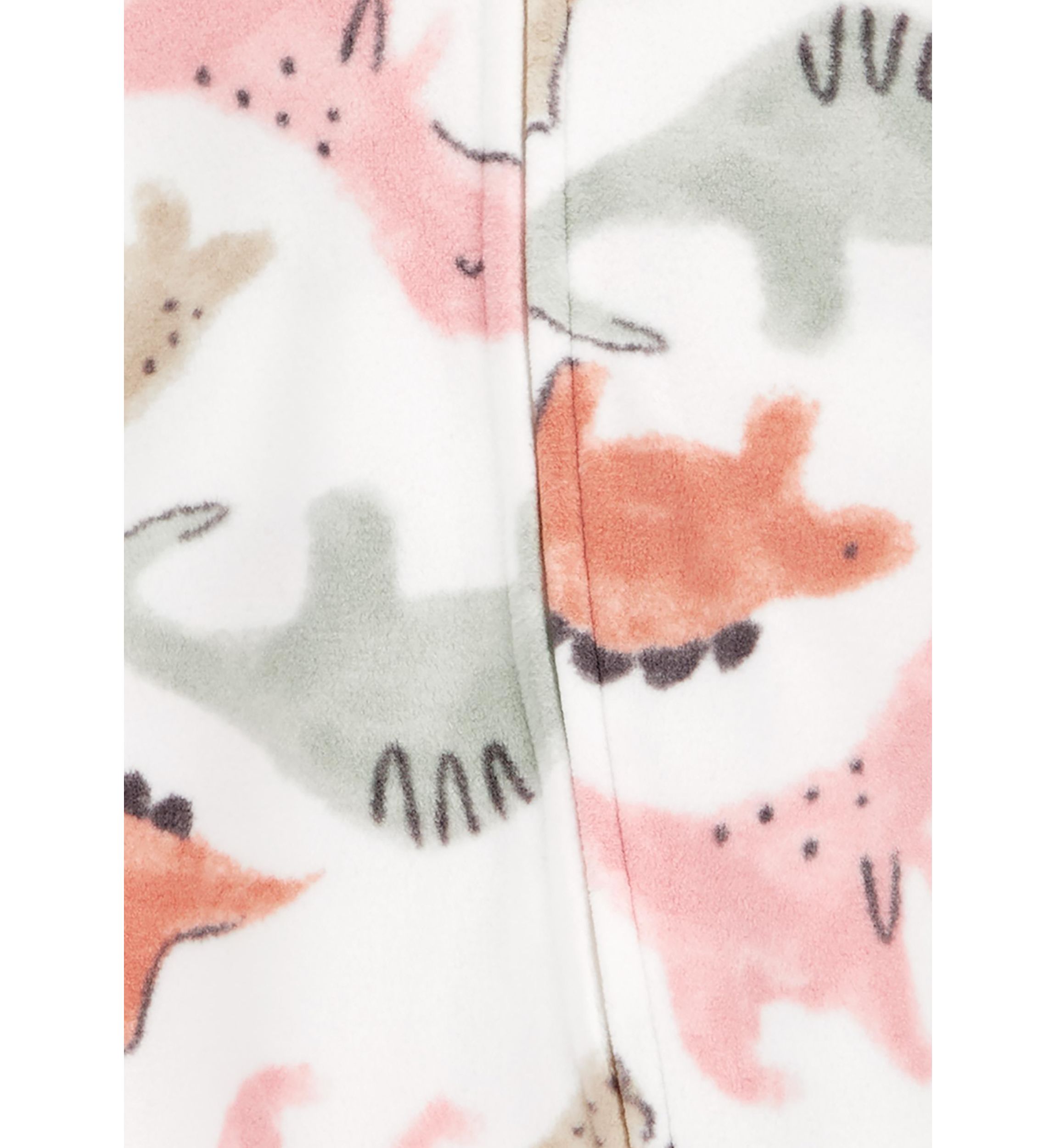 Baby Girls Microfleece Printed Footie Pajamas