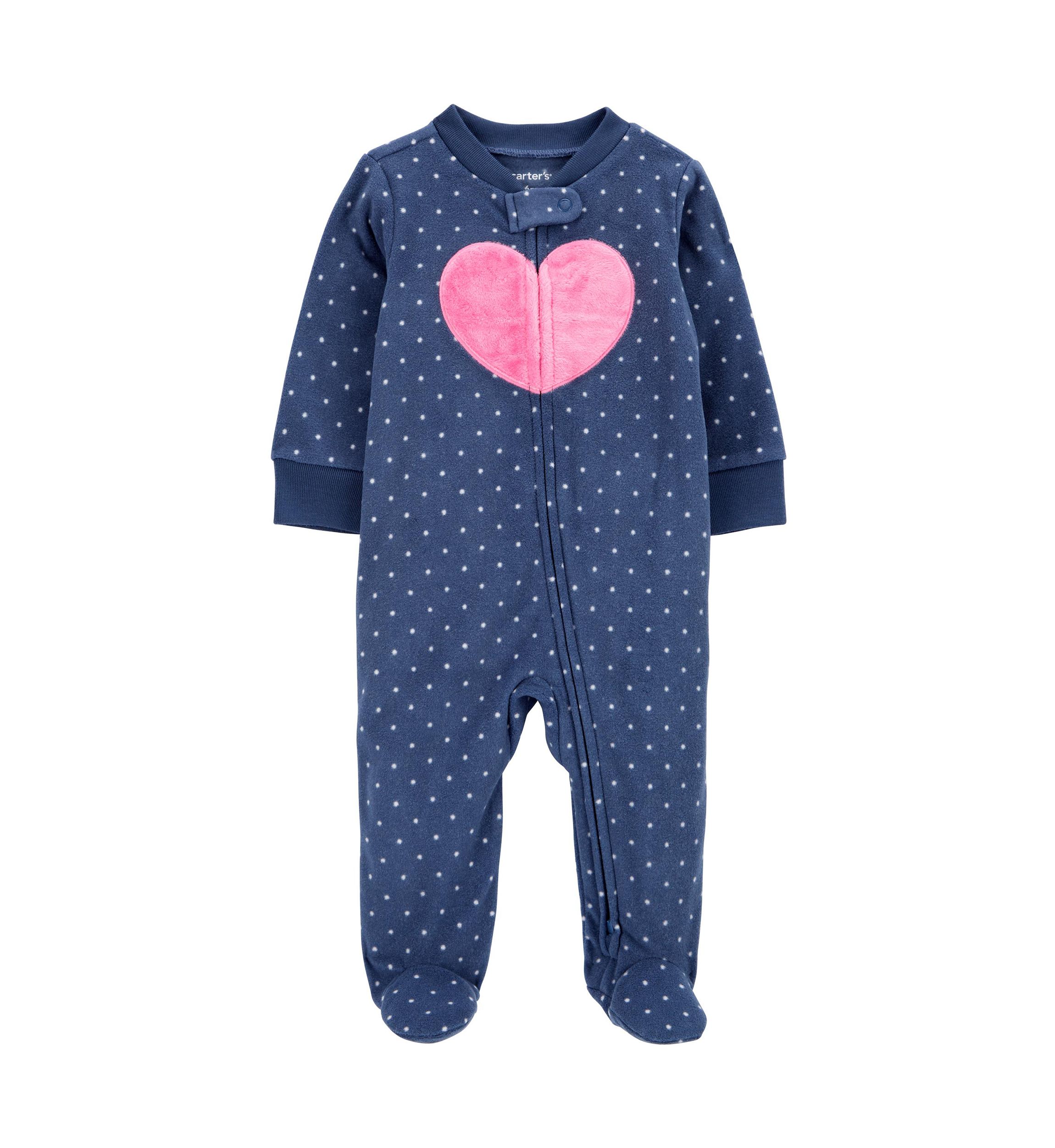 Baby Boys Microfleece Printed Footie Pajamas