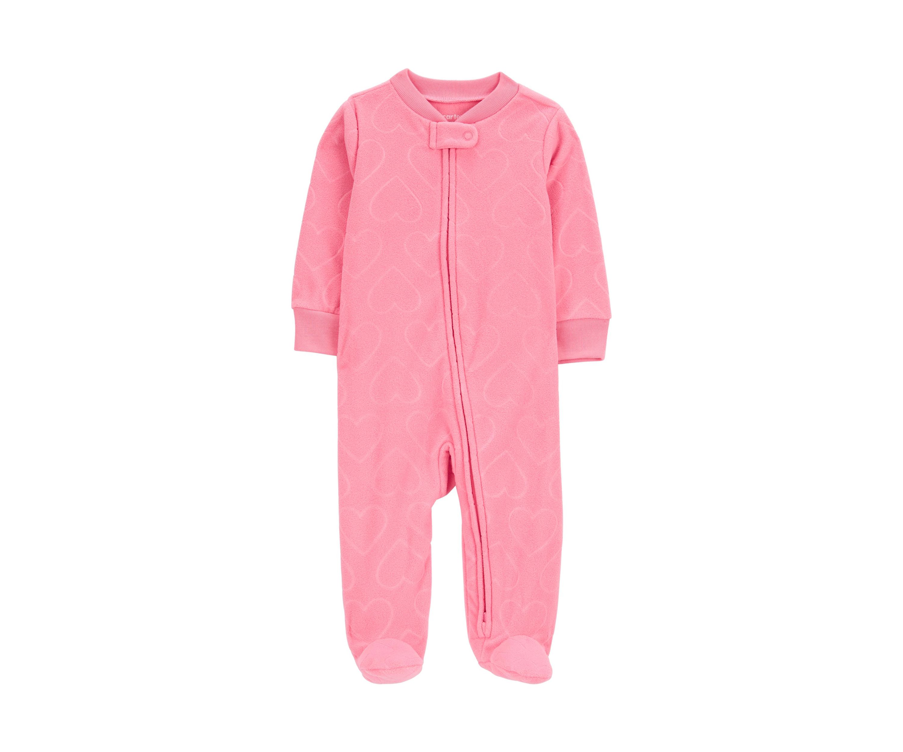 Baby Girls Microfleece Footie Pajamas
