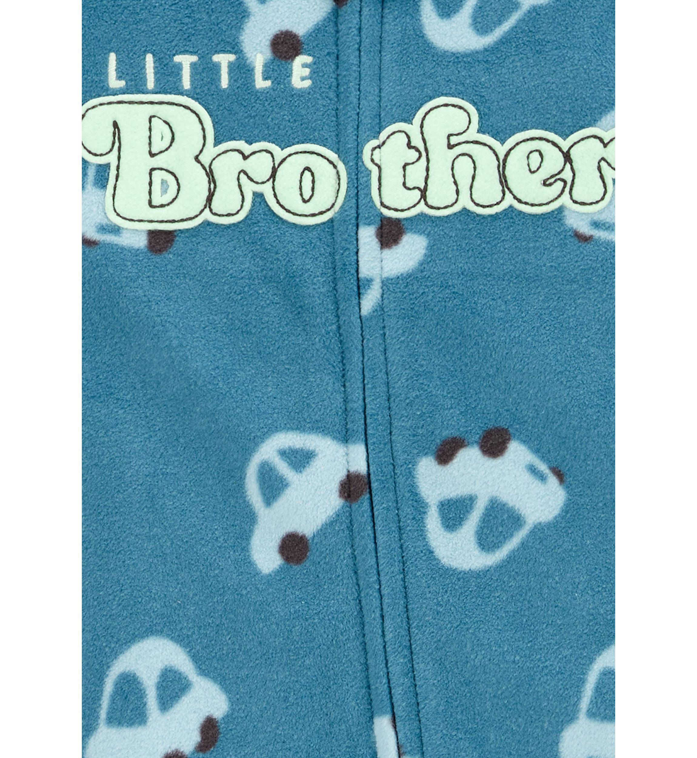 Baby Boys Microfleece Printed Footie Pajamas