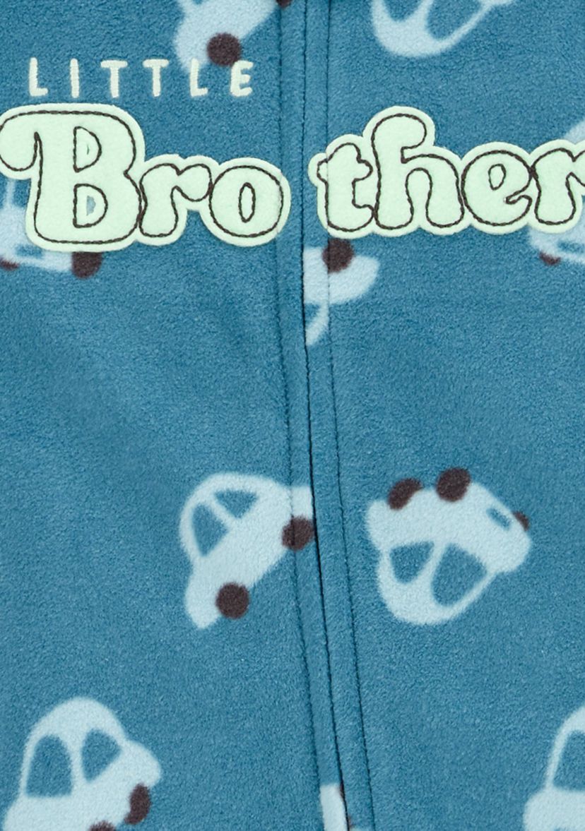 Baby Boys Microfleece Printed Footie Pajamas