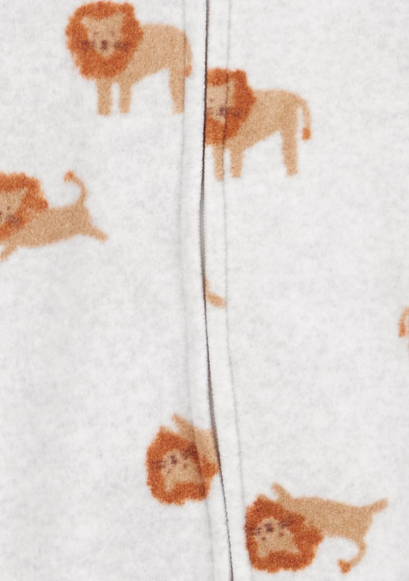 Baby Boys Microfleece Printed Footie Pajamas