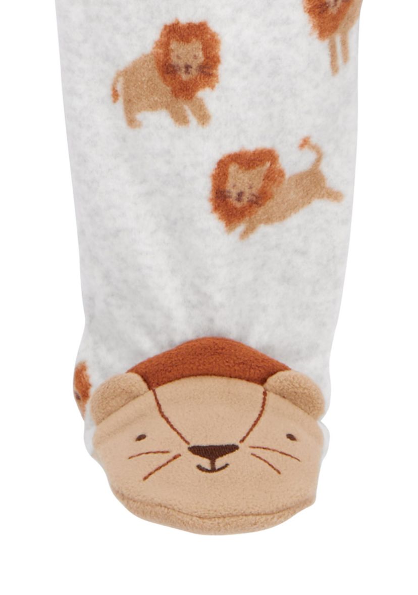 Baby Boys Microfleece Printed Footie Pajamas