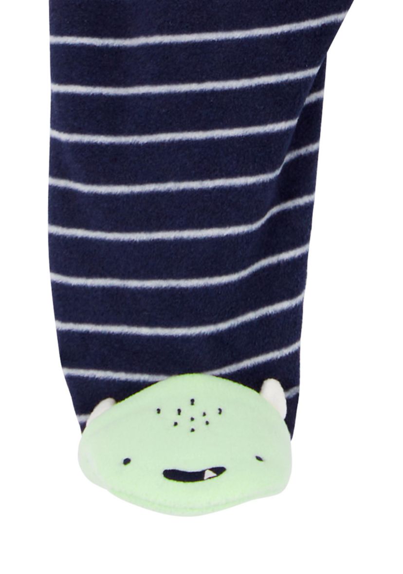Baby Boys Microfleece Printed Footie Pajamas