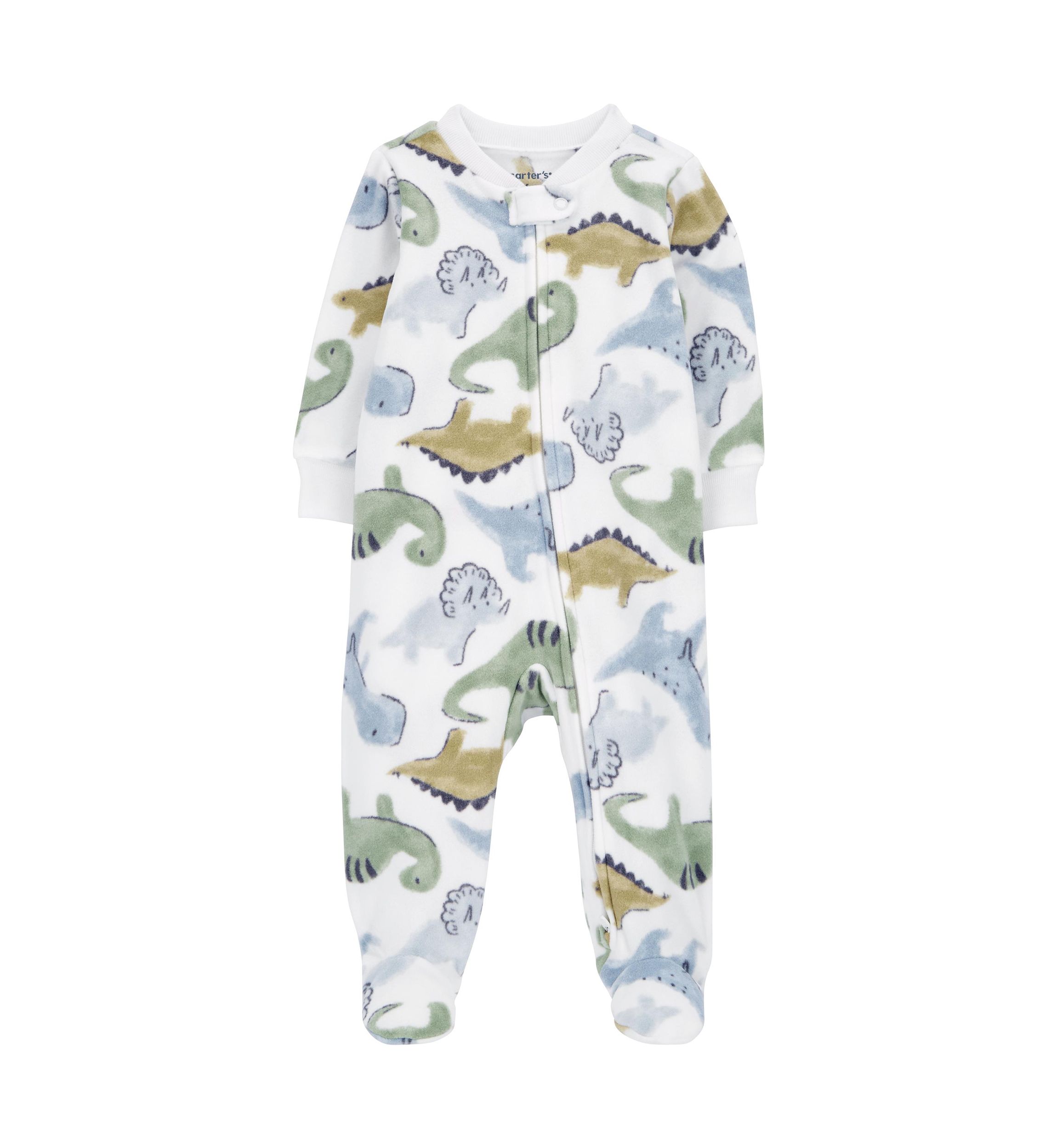 Baby Boys Microfleece Printed Footie Pajamas
