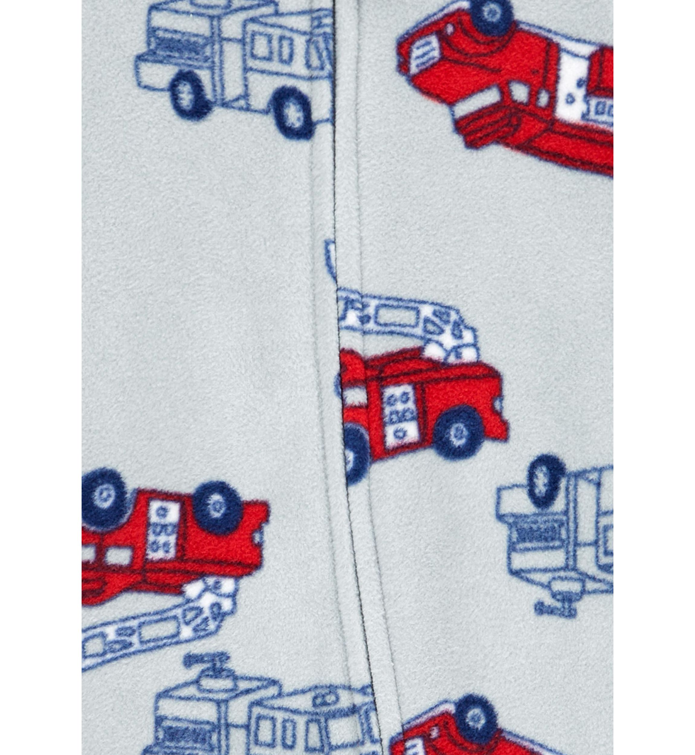 Baby Boys Microfleece Printed Footie Pajamas