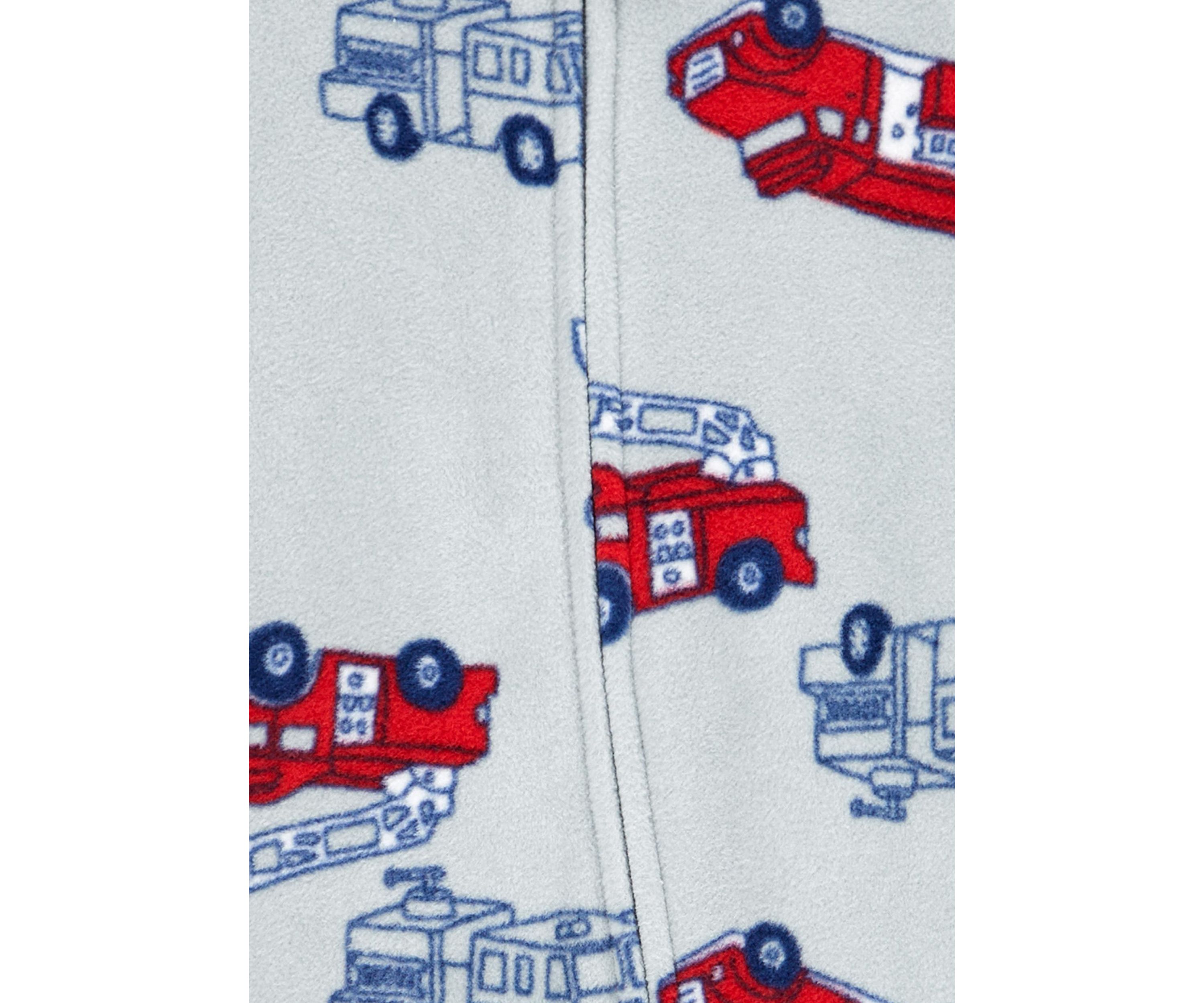 Baby Boys Microfleece Printed Footie Pajamas