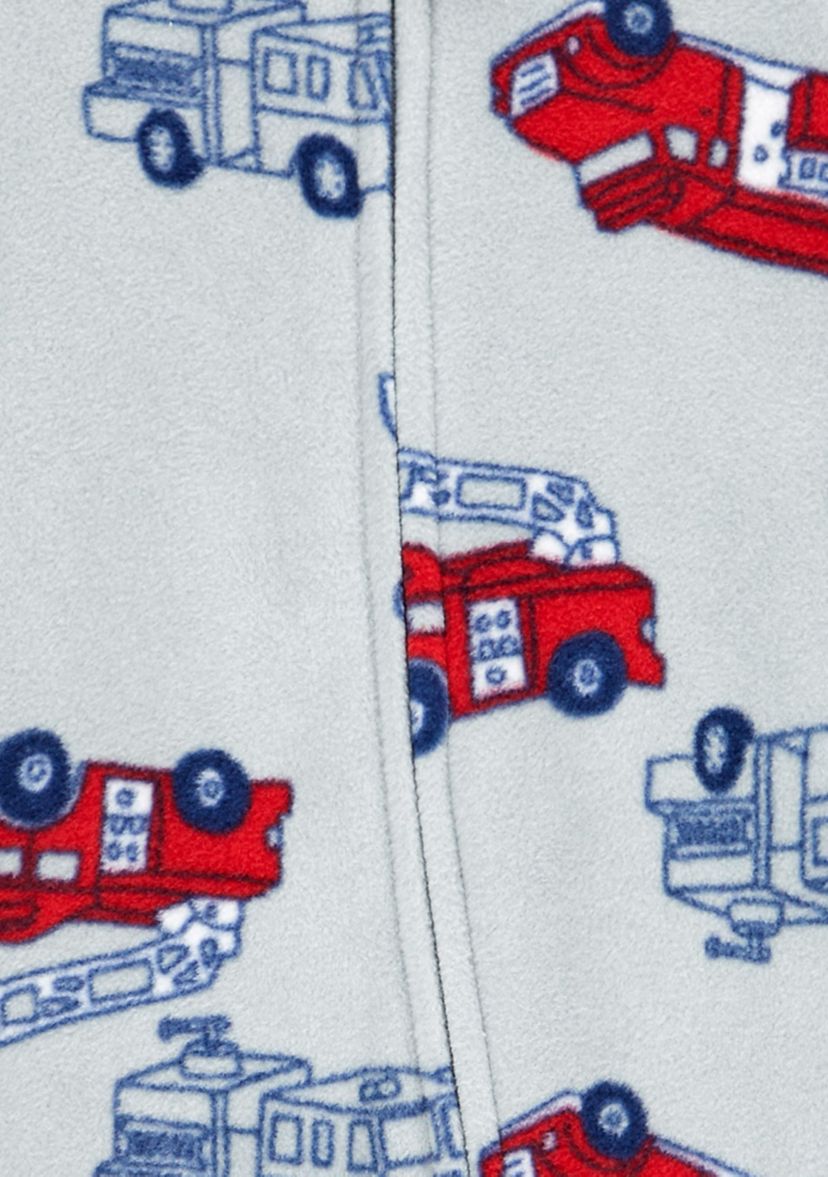 Baby Boys Microfleece Printed Footie Pajamas