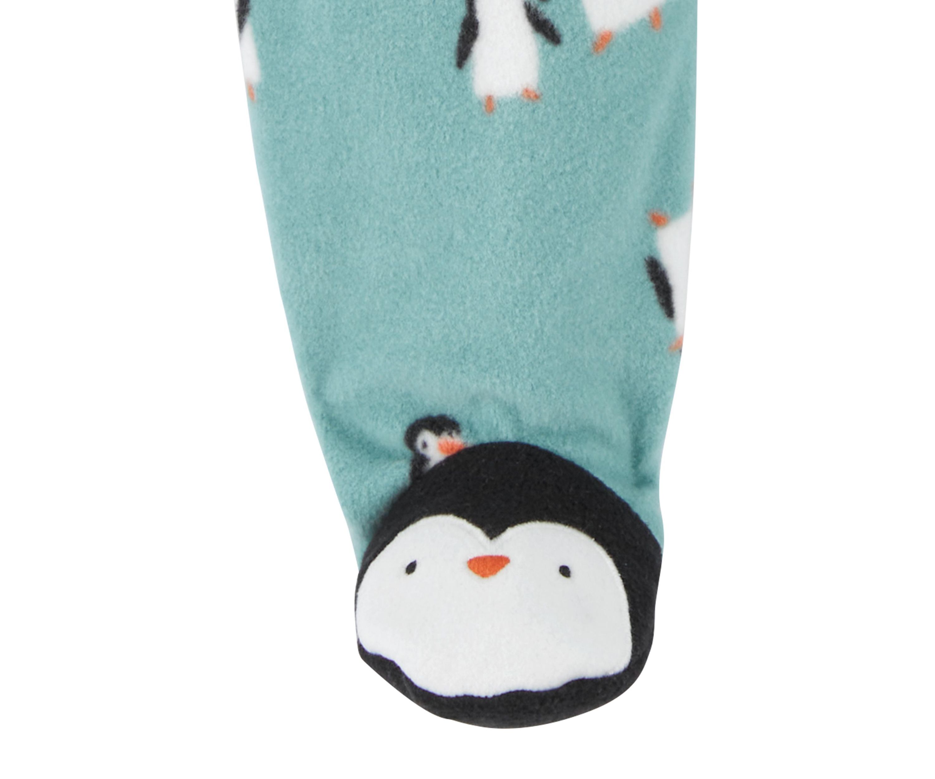 Baby Girls Microfleece Printed Footie Pajamas