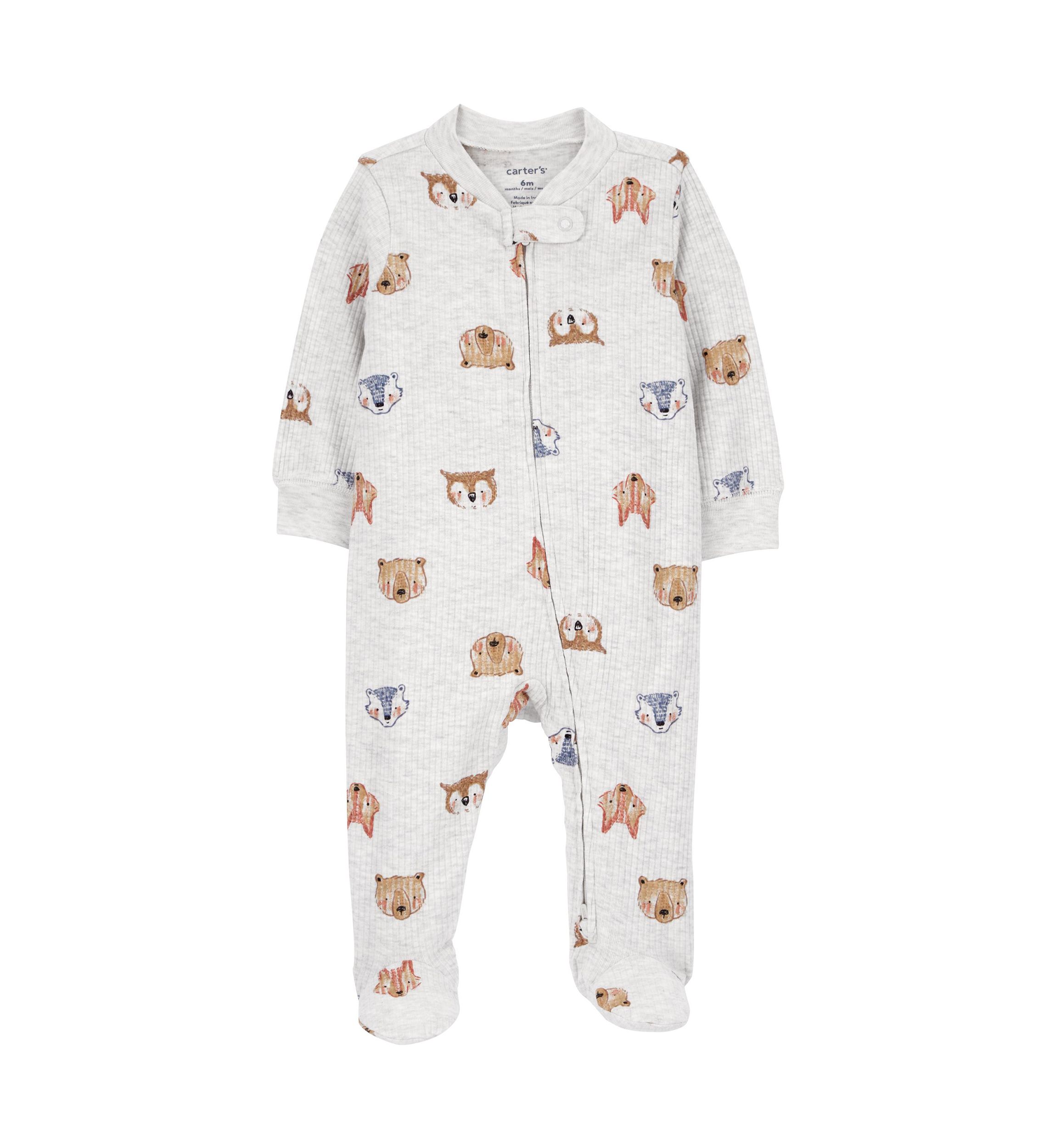 Baby Boys Printed Footie Pajamas