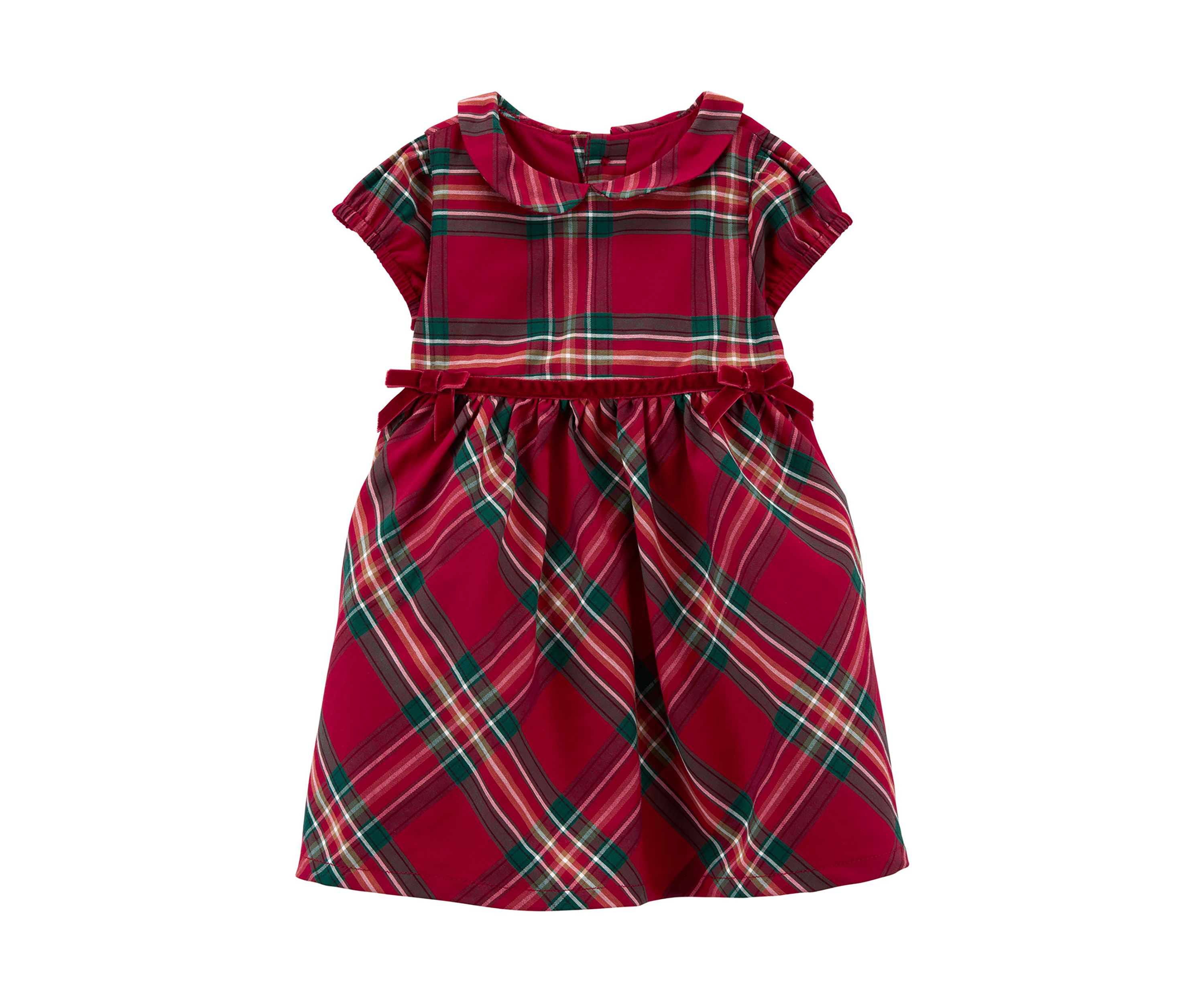 Baby Girls Plaid Printed Dress