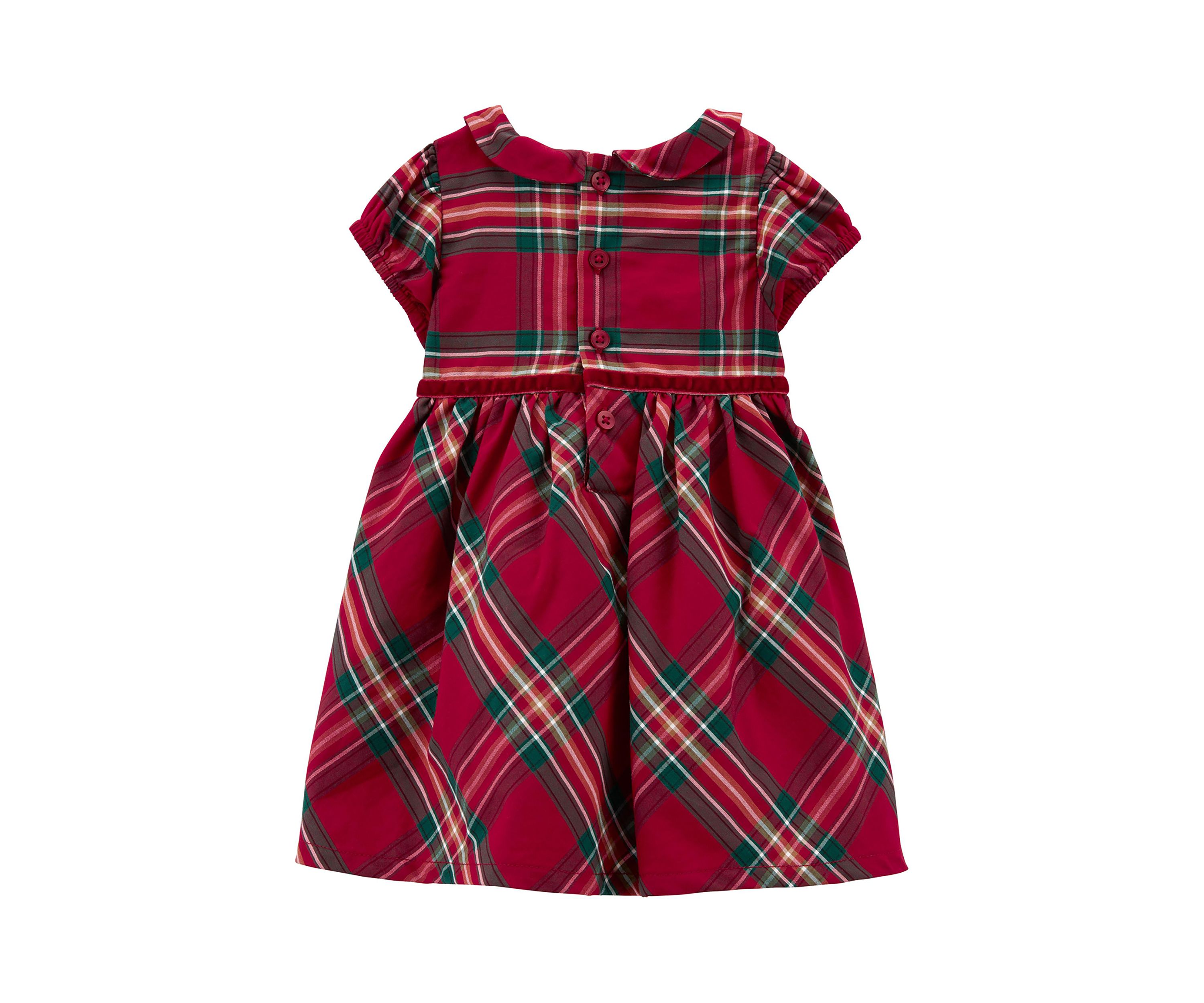 Baby Girls Plaid Printed Dress