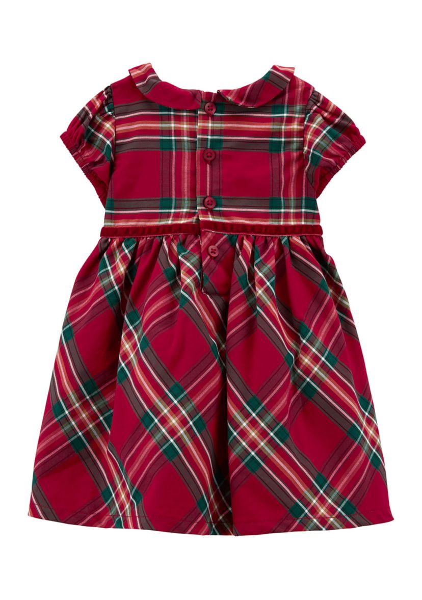 Baby Girls Plaid Printed Dress