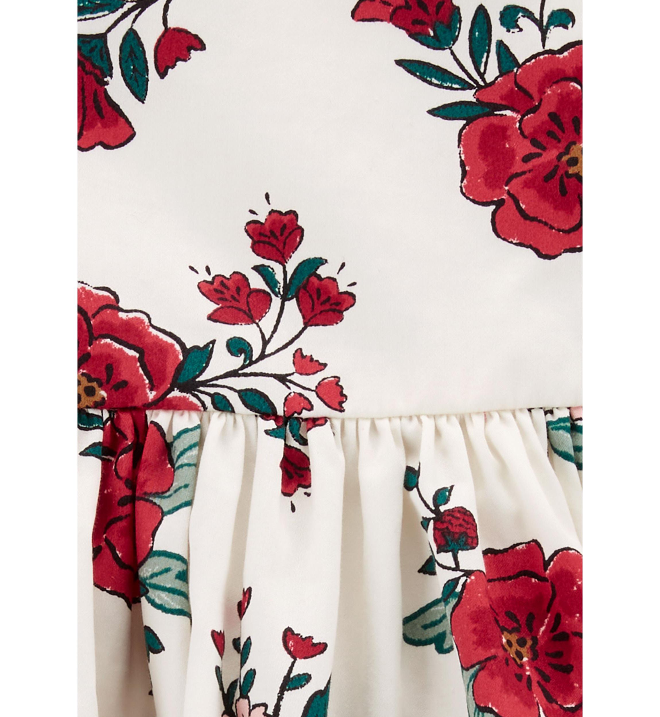 Baby Girls Printed Dress with Diaper Cover