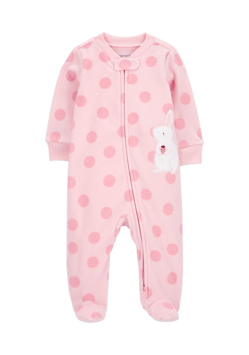 Baby Boys Microfleece Printed Footie Pajamas