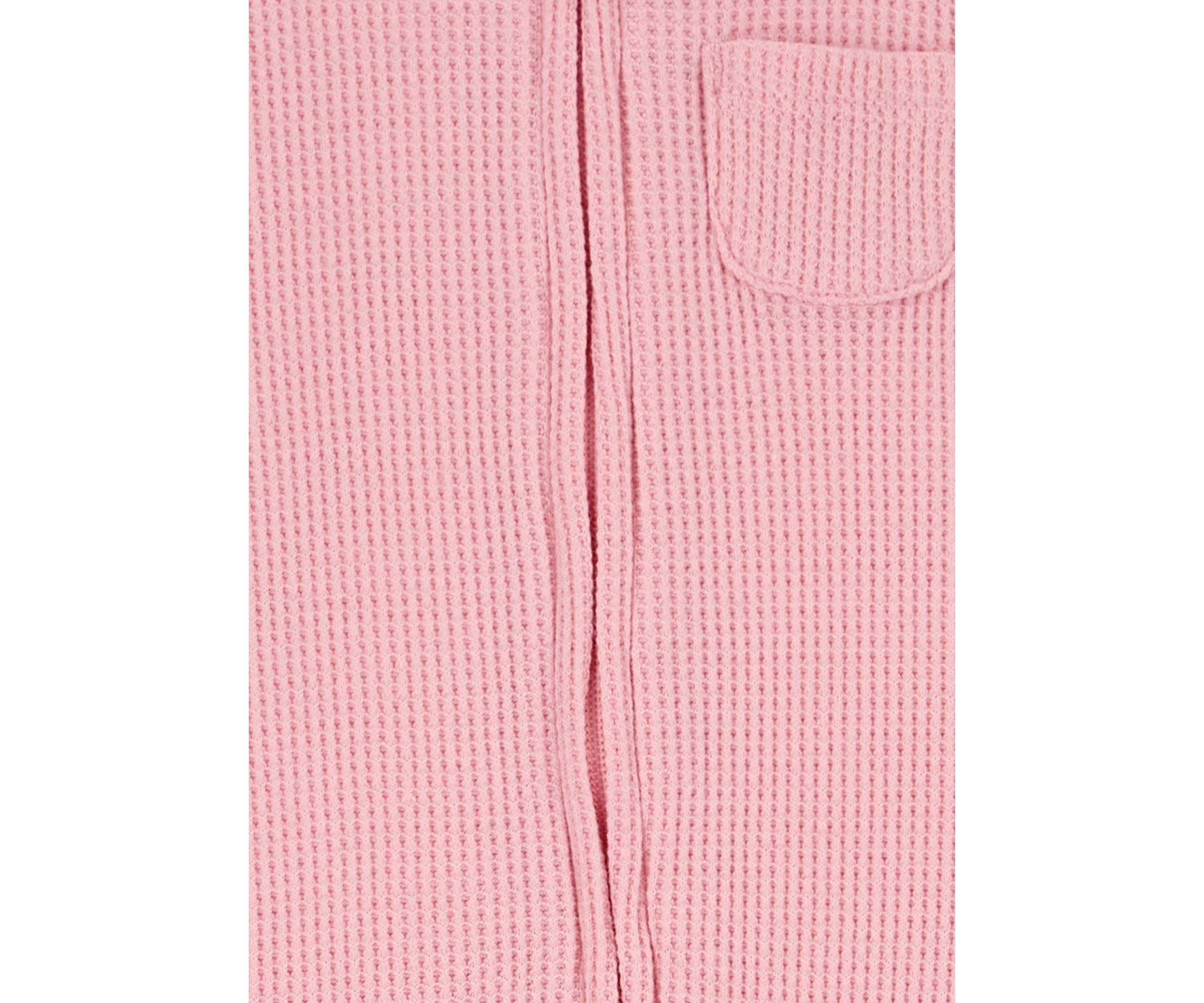 Baby Girls Snap Zip Textured Footie Pajamas