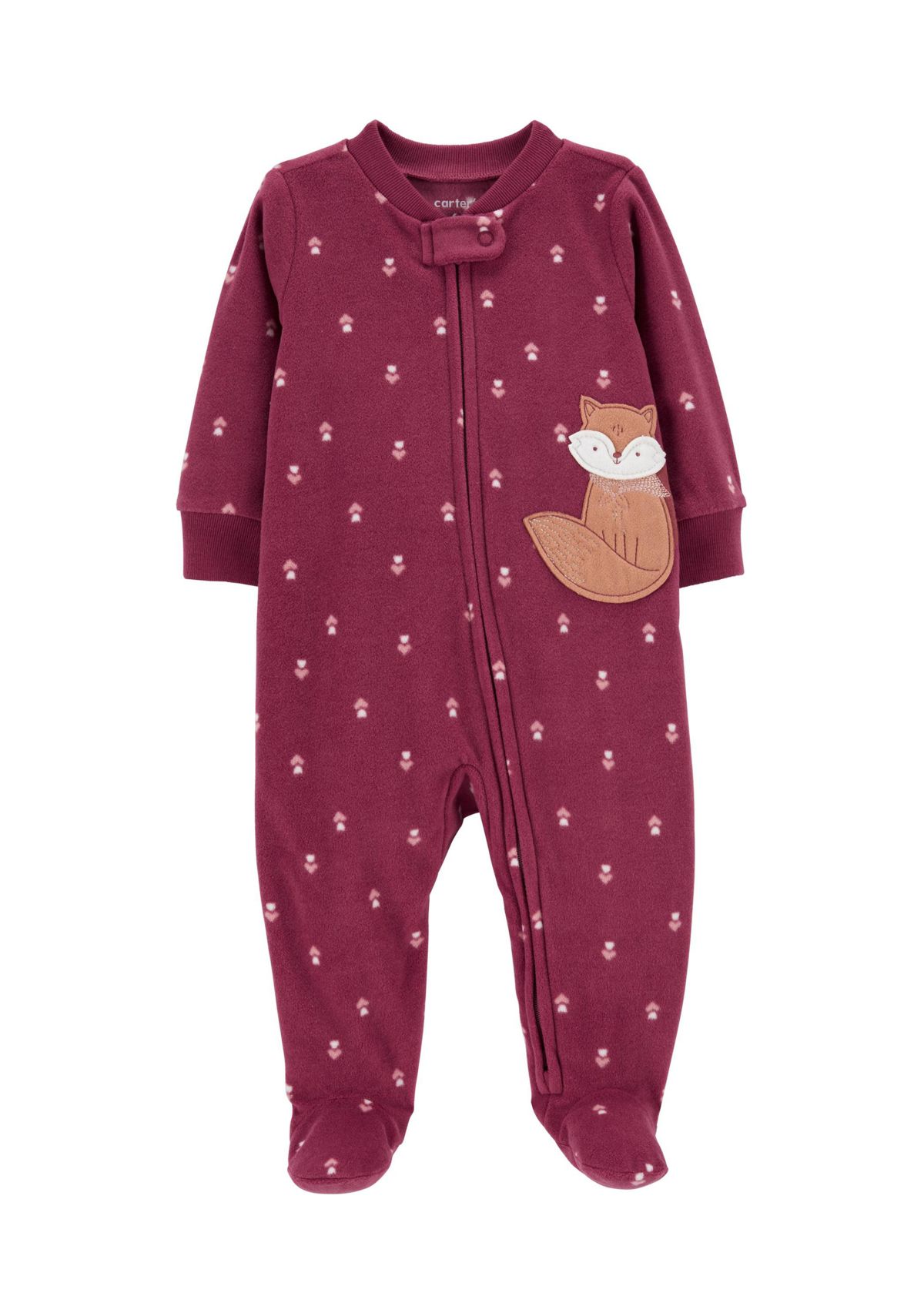 Baby Girls Microfleece Printed Footie Pajamas