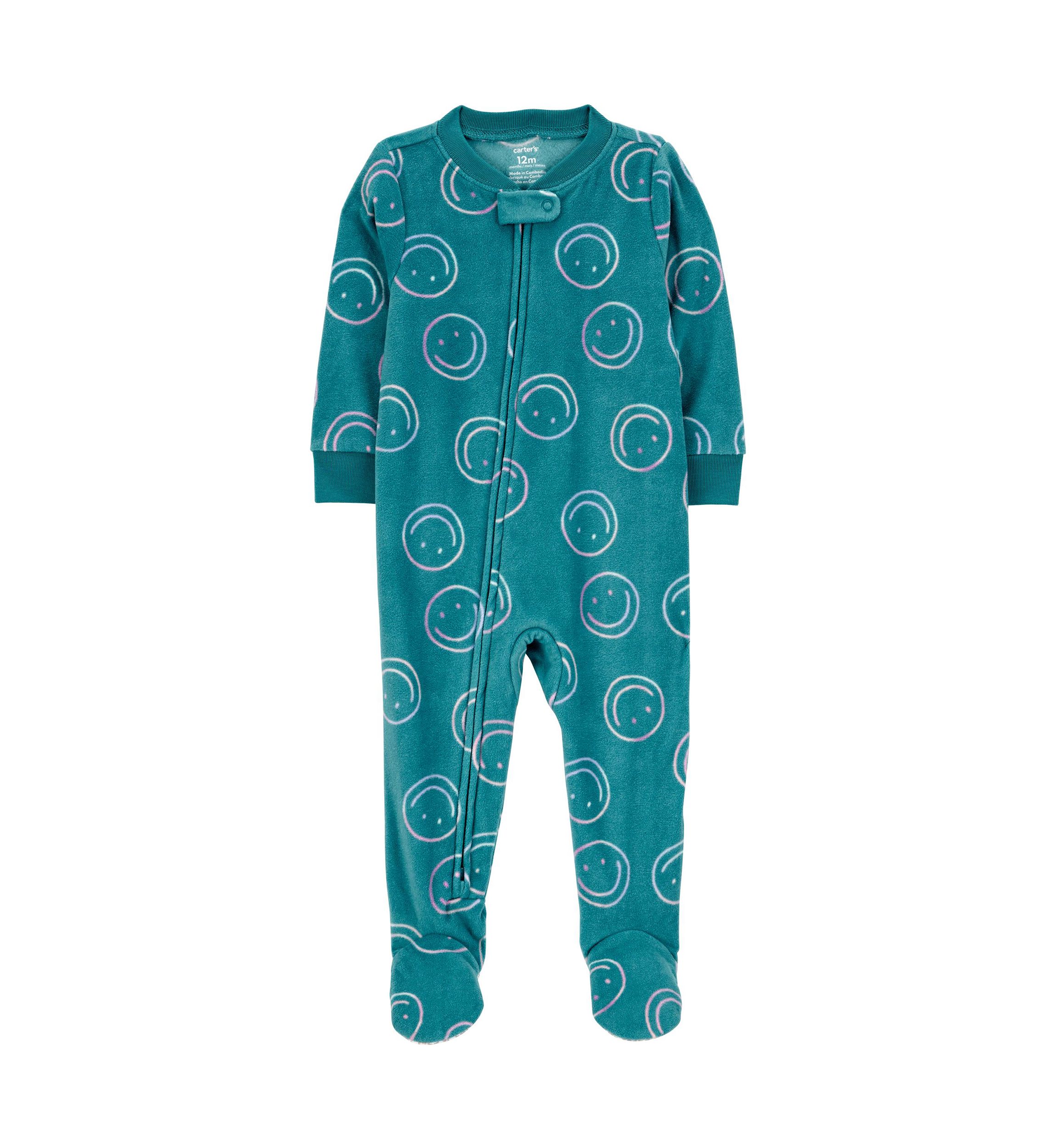 Baby Girls Printed Fleece Footie Pajamas
