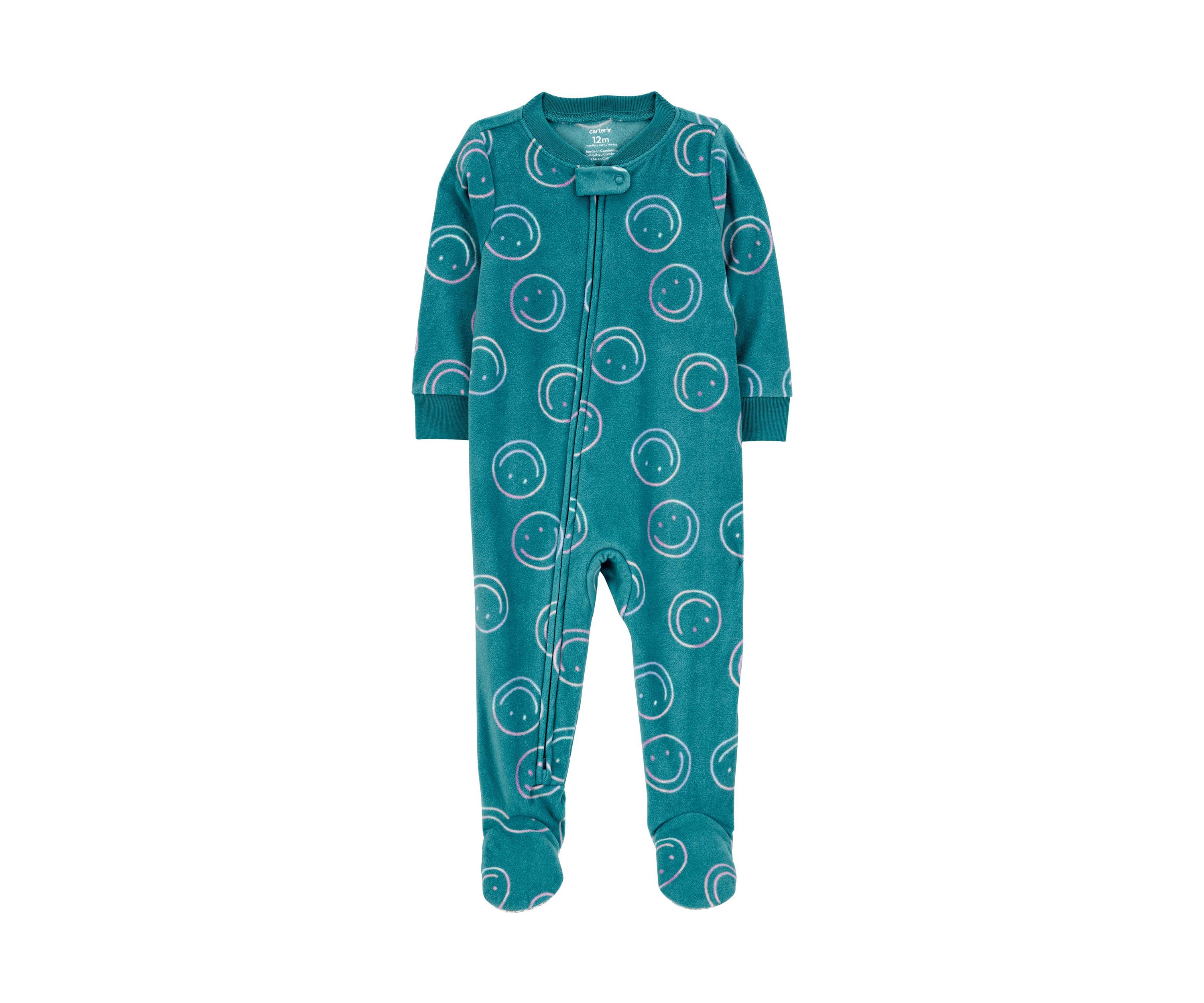 Baby Girls Printed Fleece Footie Pajamas