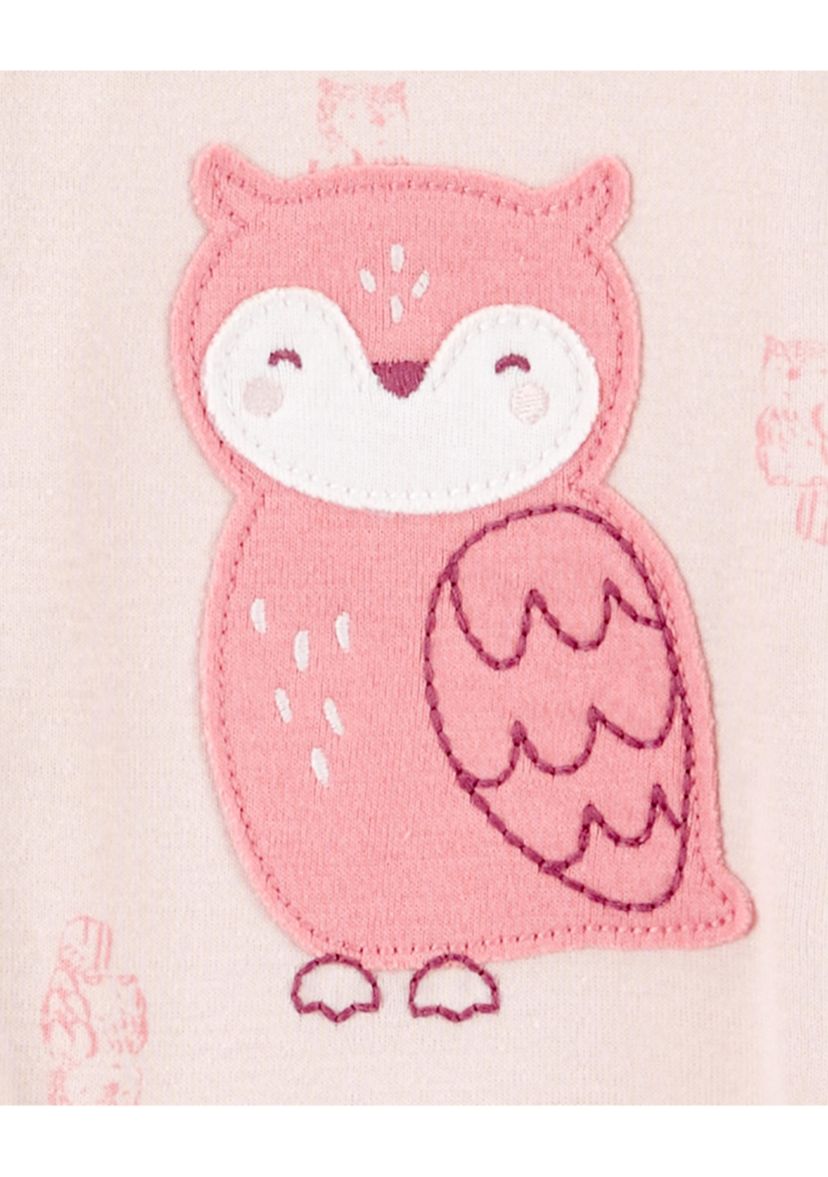 Baby Girls Printed Cotton Footie Pajamas