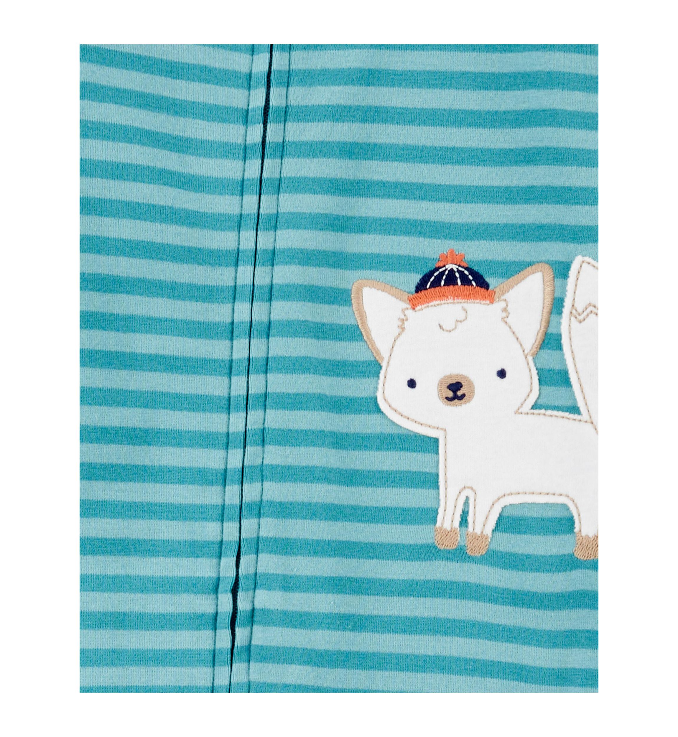 Baby Boys Striped Cotton Footie Pajamas