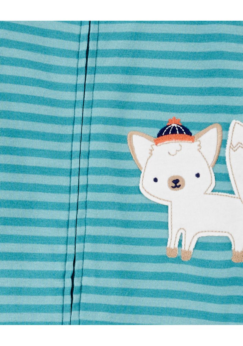Baby Boys Striped Cotton Footie Pajamas