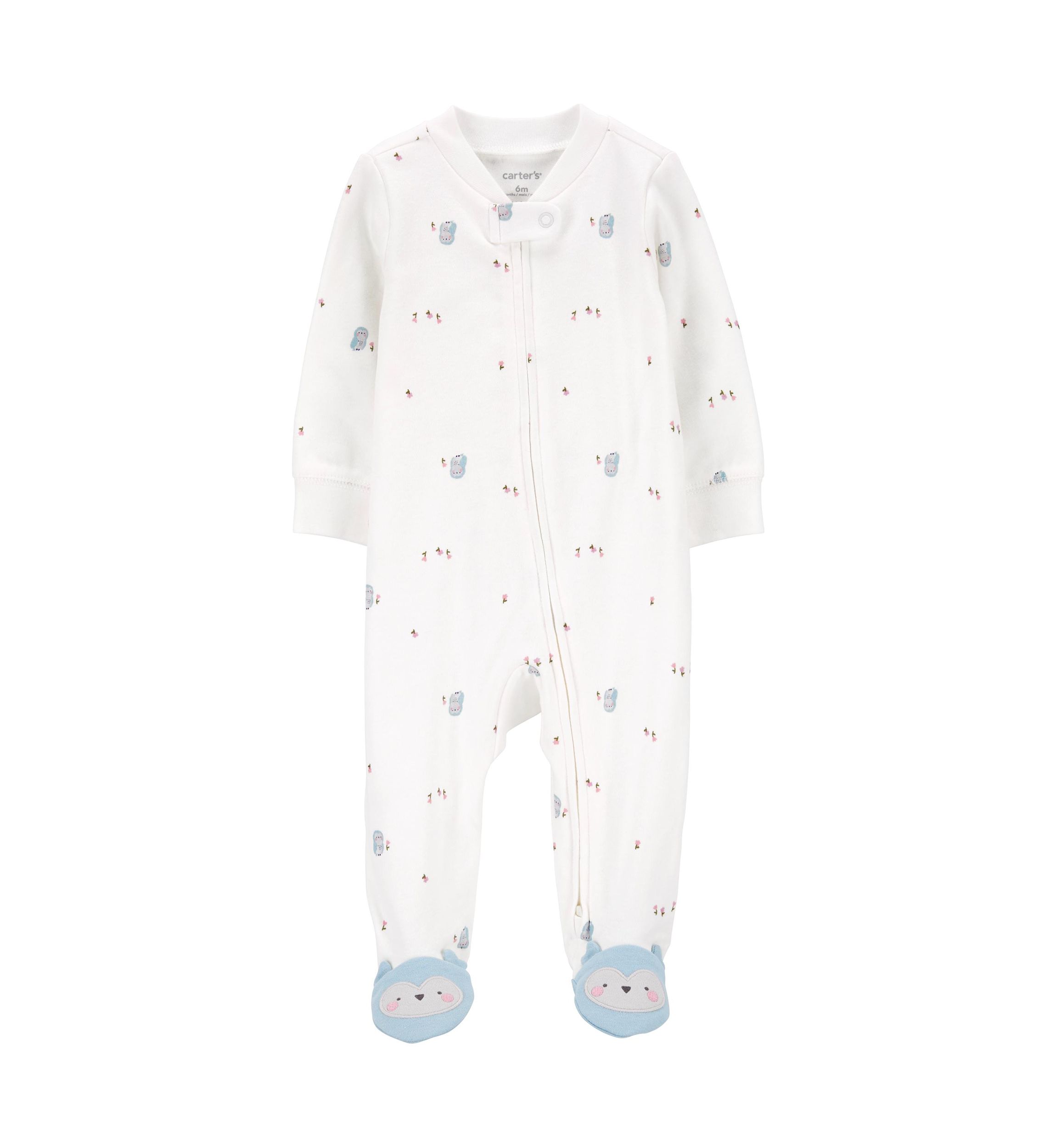 Baby Girls Printed Footie Pajamas